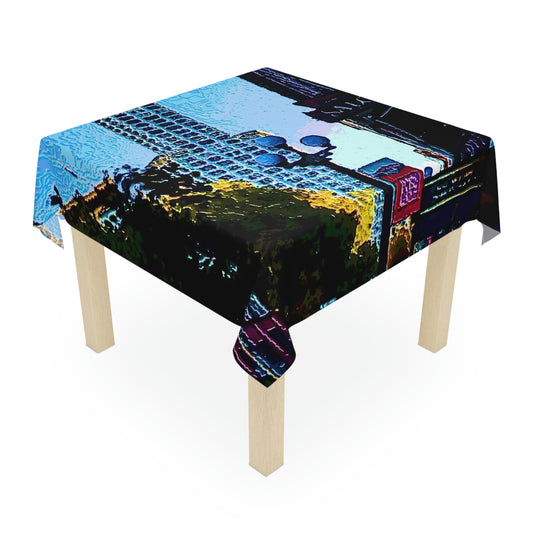 Tablecloth ...  Pioneer Square & Smith Tower ... 'That World Famous View' ... Colleague Supplied Photo ... Original Works ...