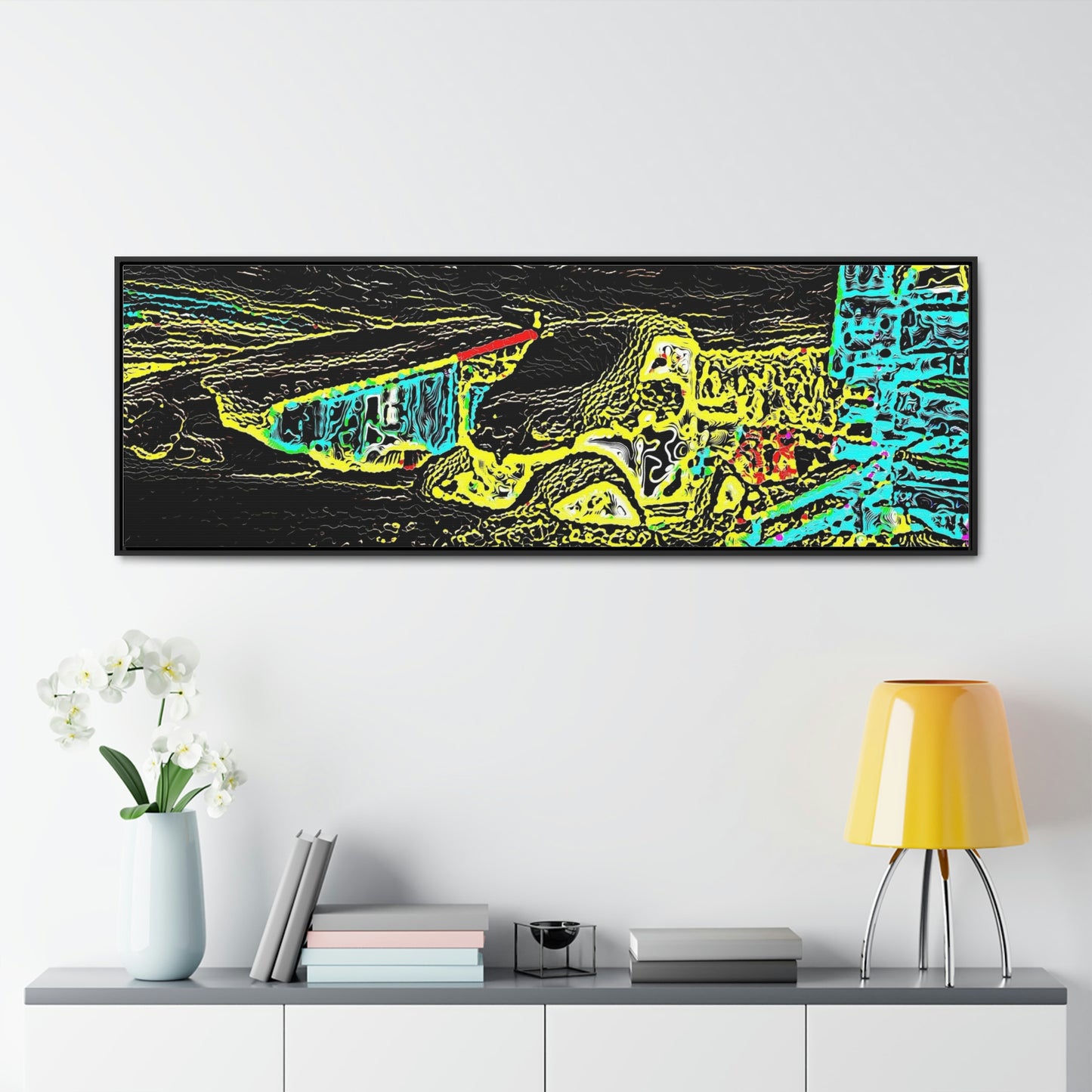 Gallery Canvas Wraps, Horizontal Frame ... "Snow Vehicle In Snow Storm At-Rest" ... Circa 12Mar23 ... Central Idaho ... 18-Hours Rendering Time: Original Works ...