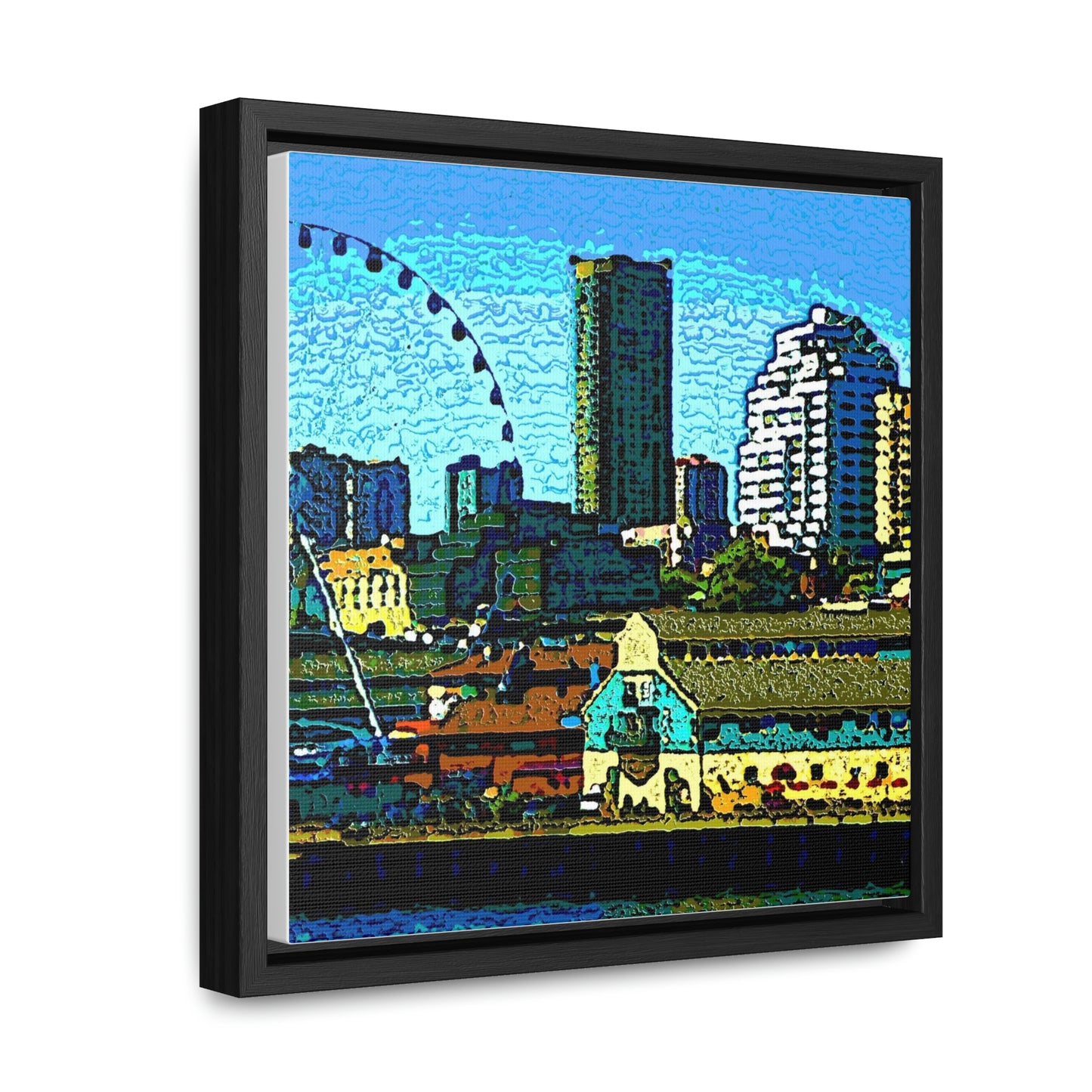 Gallery Canvas Wraps, Square Frame ... That Classic Wheel ... 'Seattle's Wheel' ... & An Old Classic Waterside Vendors ...  'Family Archives' ... Original Works ...