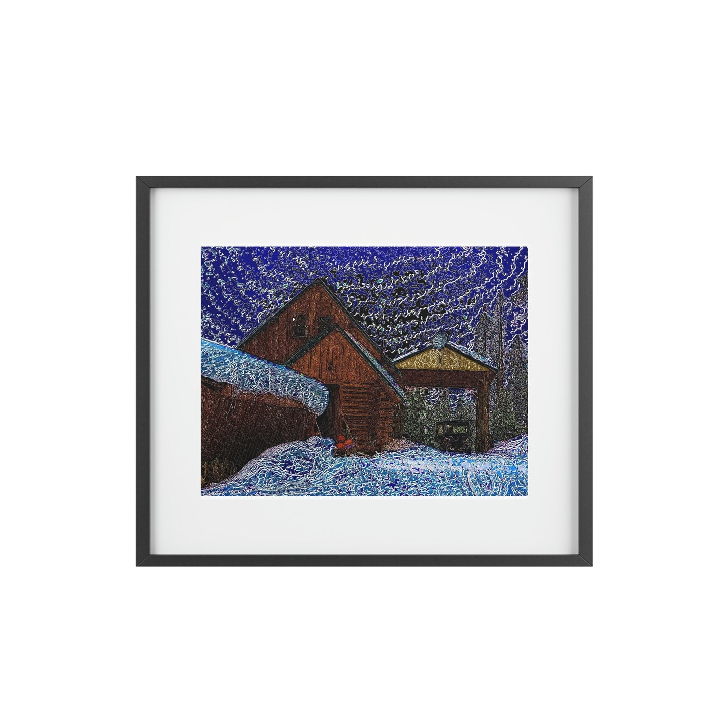Framed Posters, Matte ... "A Cabin In The Mountains Of Central Idaho_2"