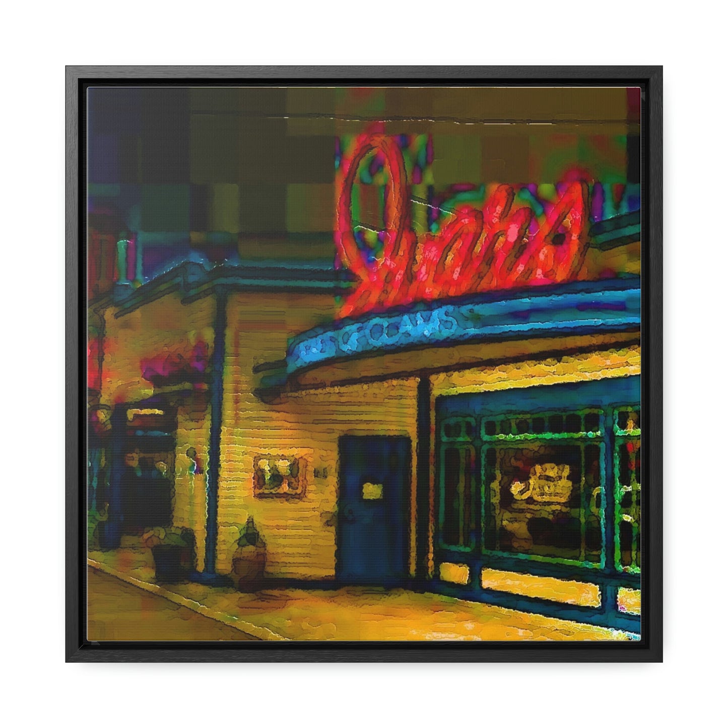 Gallery Canvas Wraps, Square Frame ...  In-A-Hurry & Stressed? ... Remember: Keep "Clam" ... Clam_Happy ...  'Ivars: Seattle Waterfront' ... Personal Archives ... Original Works ...