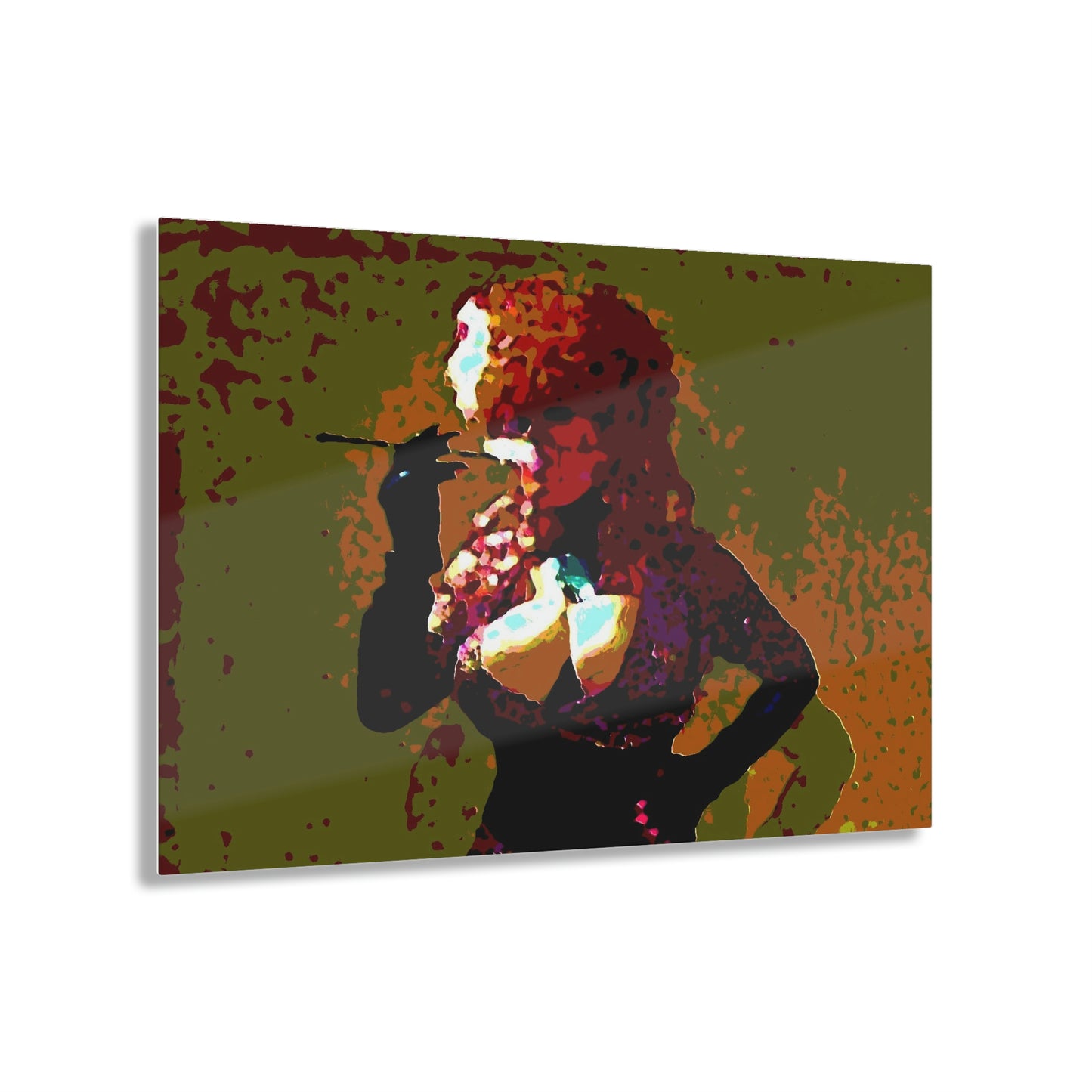 Acrylic Prints ... A Colleague Overseas ... 'Enjoying A Fag' ... Original Works ... "April Fools 2023" ... Hot-Tranny-Smoke ...