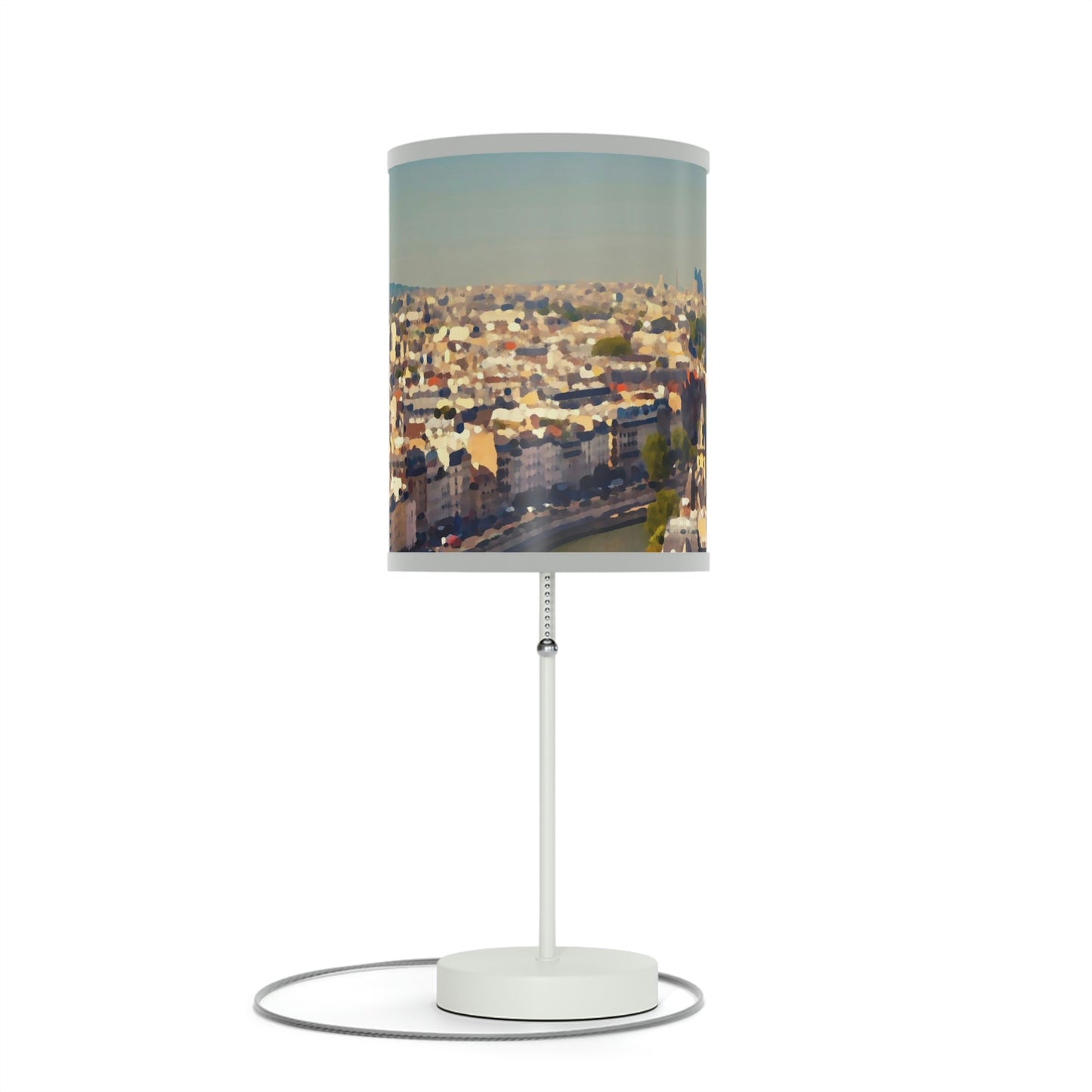 Lamp on a Stand, US|CA plug ... Au Paris ... "Along The River Seine" ... Barbara Joan Bonnell-Holt: 1972 ... Original Works ...