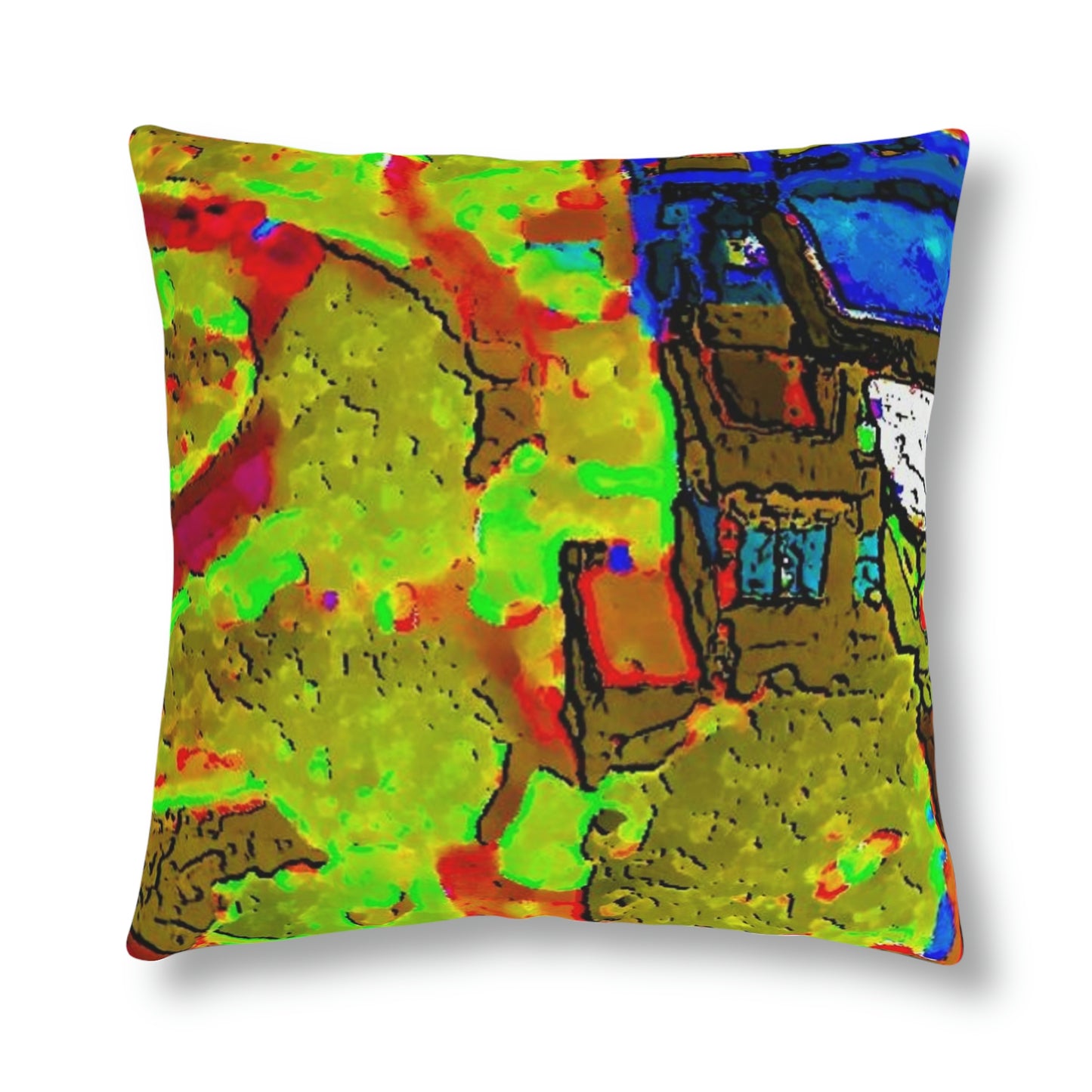Waterproof Pillows ... A Crazy Street ... 'Eight Winding Curve-Switchbacks' ... "Lombard Street, San Francisco, CA' ... Family Archives: 1970's ... Original Works ...
