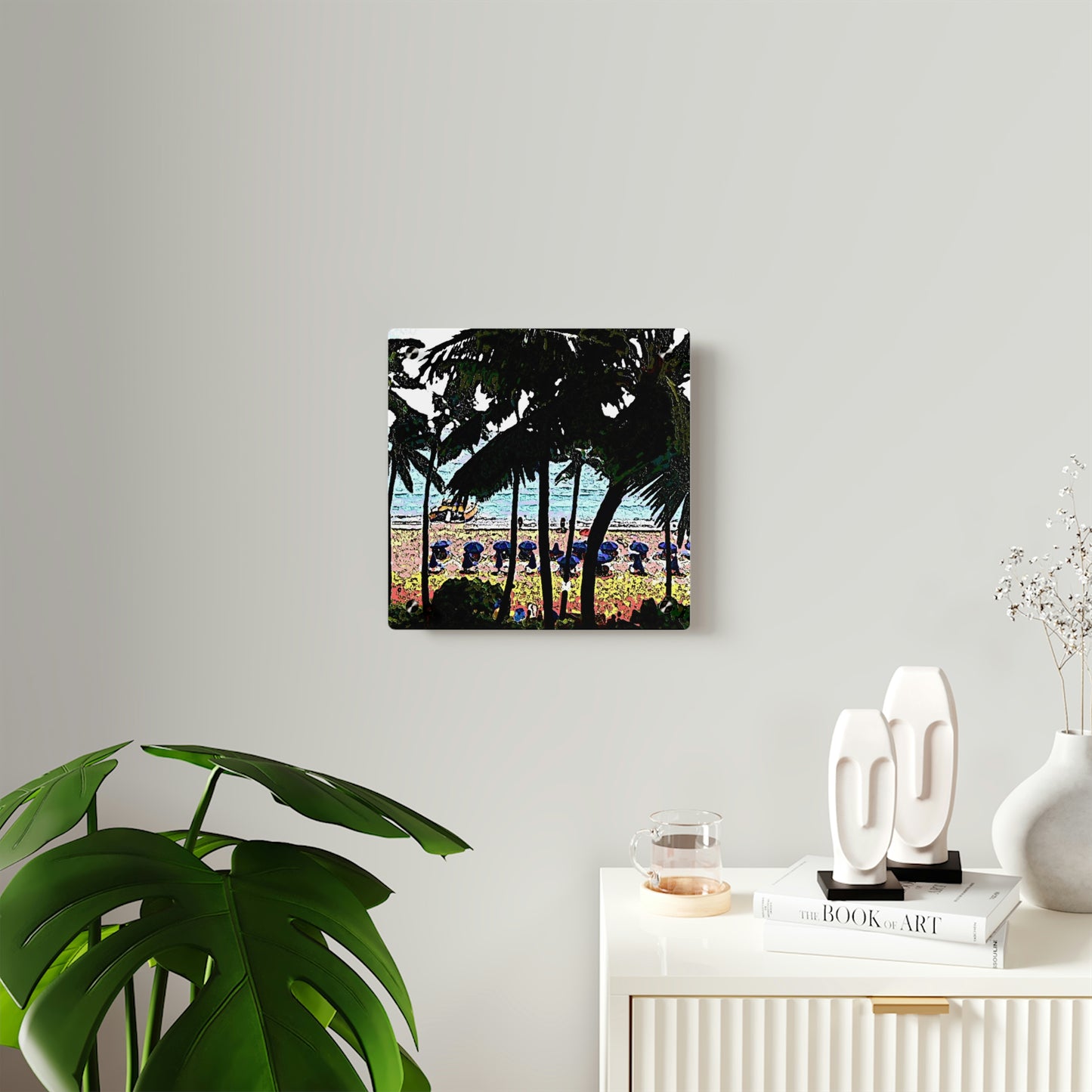 Acrylic Wall Art Panels ... "A Beautiful Beach Amongst The Palms" ... The Outrigger Waikiki, Honolulu, Oahu ... Original Works ...