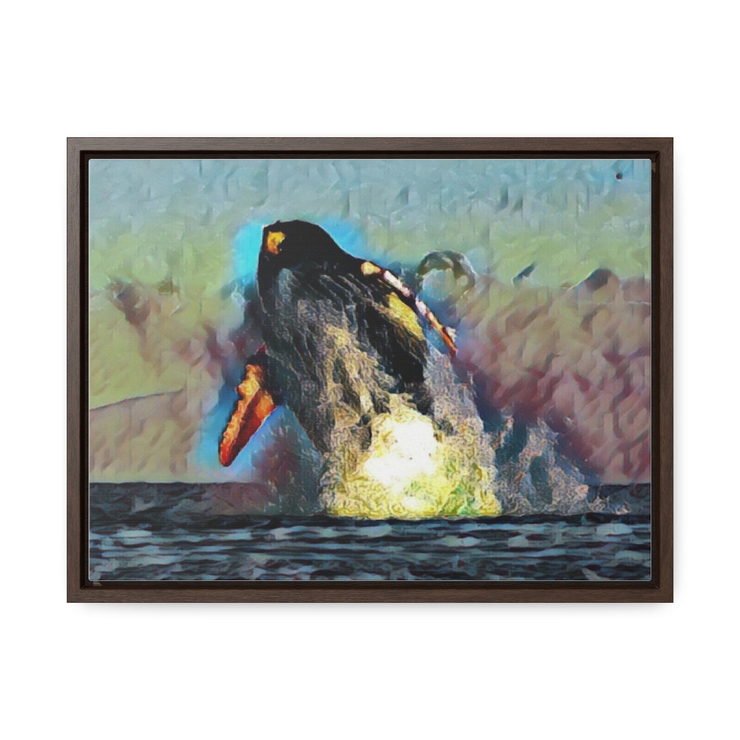 Gallery Canvas Wraps, Horizontal Frame ... An Extraordinary Humpback Breach ... 'With Explosive Energy' ... Family Archives (KPH) ... Circa: 21st Century. Maui, HI ... Original Works ...
