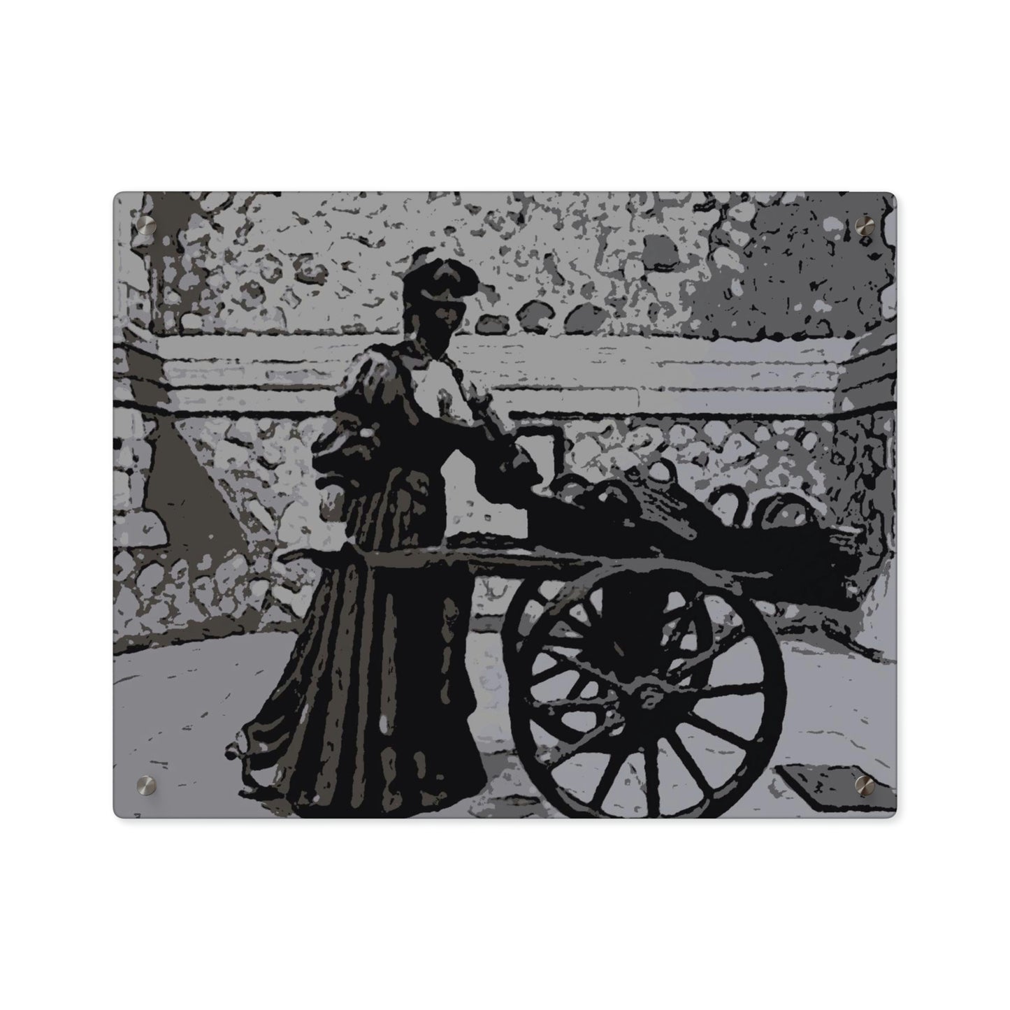Acrylic Wall Art Panels ... Dublin's "Molly Malone Along Grafton Street" ... Cryin' Cockels & Muscles Alive-Alive-Oh ... Circa 2003 ... Original Works ...