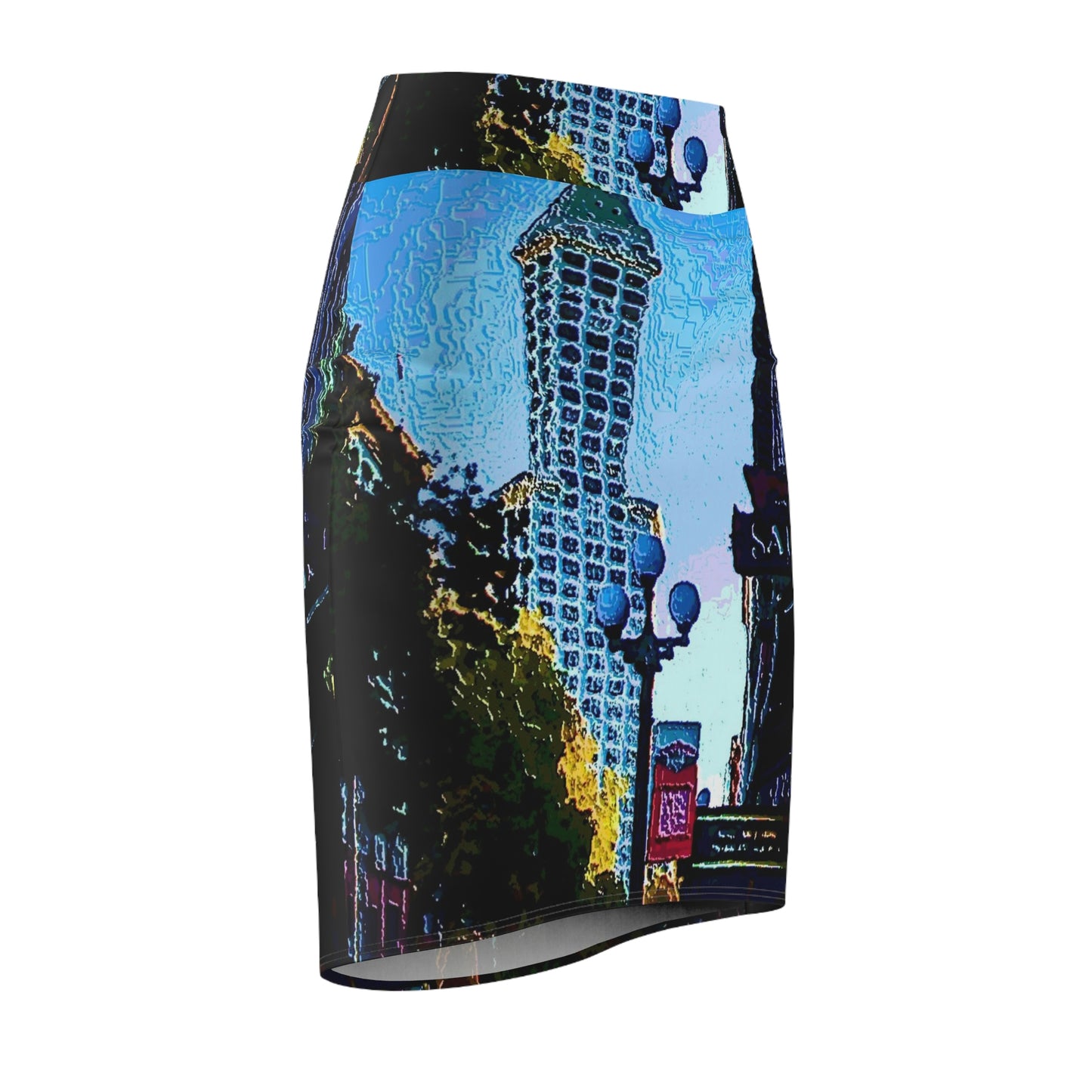 Women's Pencil Skirt ...  Pioneer Square & Smith Tower ... 'That World Famous View' ... Colleague Supplied Photo ... Original Works ...