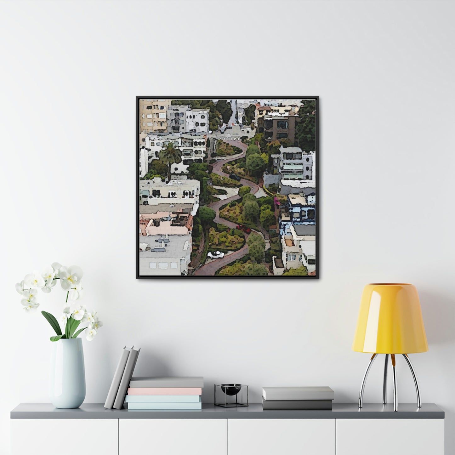 Gallery Canvas Wraps, Square Frame ... A Crazy Street ... 'Eight Winding Curve-Switchbacks' ... "Lombard Street, San Francisco, CA' ... Family Archives: 1970's ... Original Works ...