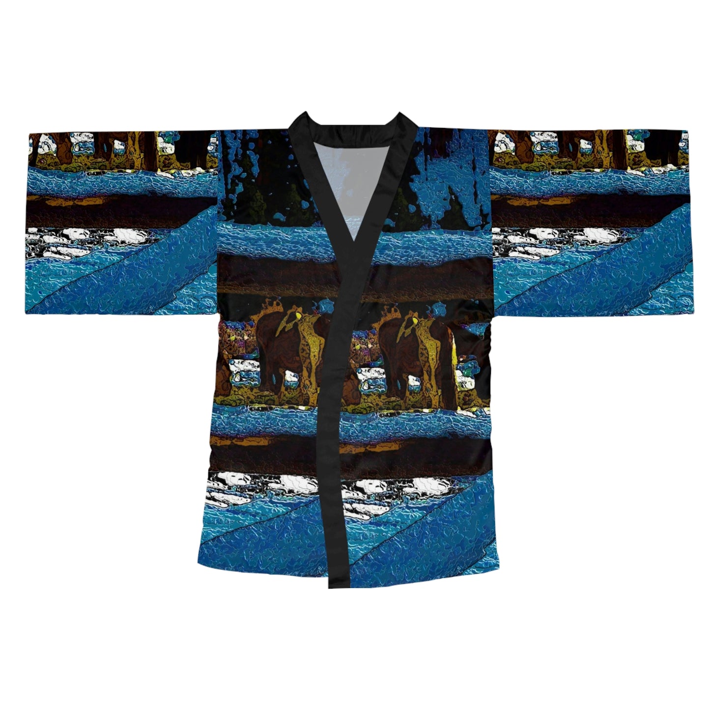 Long Sleeve Kimono Robe ...  A Horse ... A Saddle ...  Foraging Through The Snow ...  An_Asses 'Cry' ... Central Idaho, November 2022 ...  Original Works ..