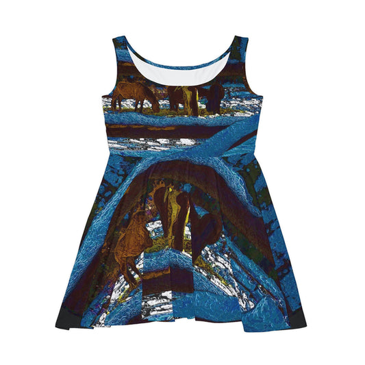 Women's Skater Dress ...  A Horse ... A Saddle ...  Foraging Through The Snow ...  An_Asses 'Cry' ... Central Idaho, November 2022 ...  Original Works ..