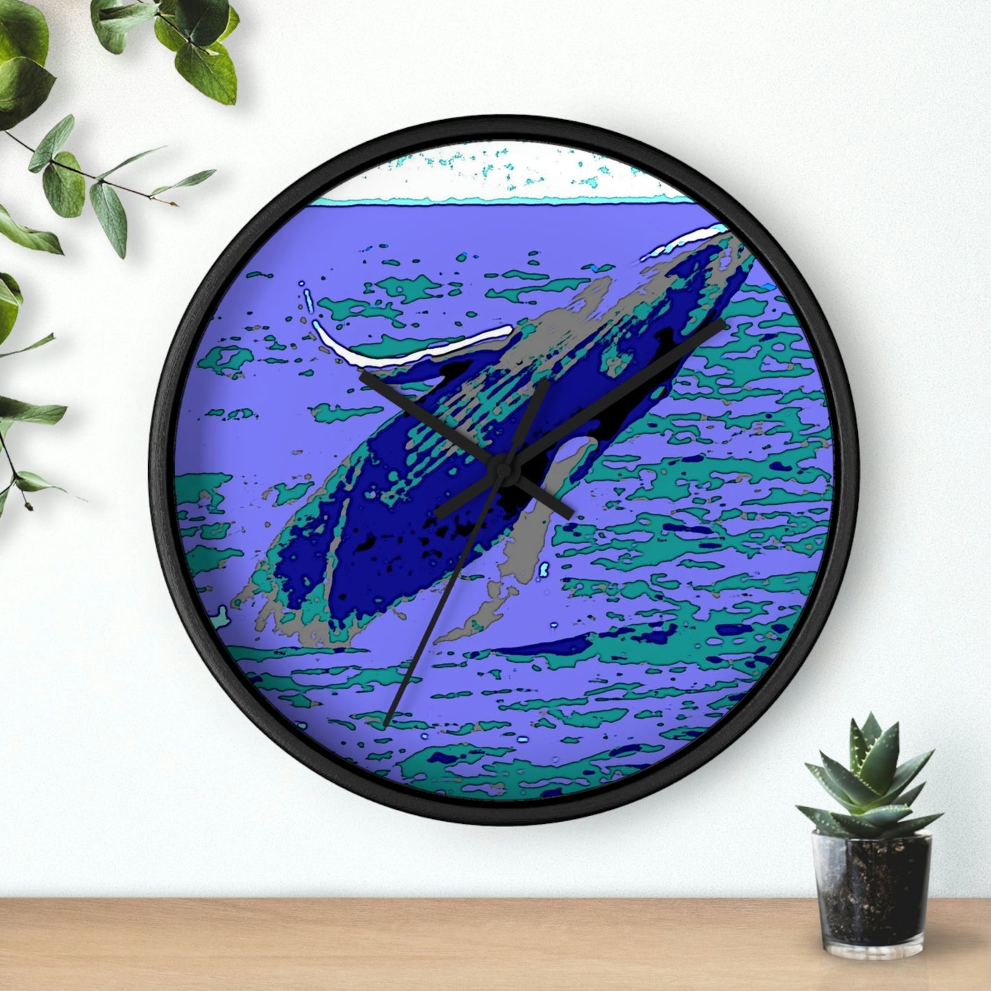Wall clock .... Baby Humpback Breaching ... Maui, HI: April 2022 ... "Family Archives: KPH" ... Original Works ...