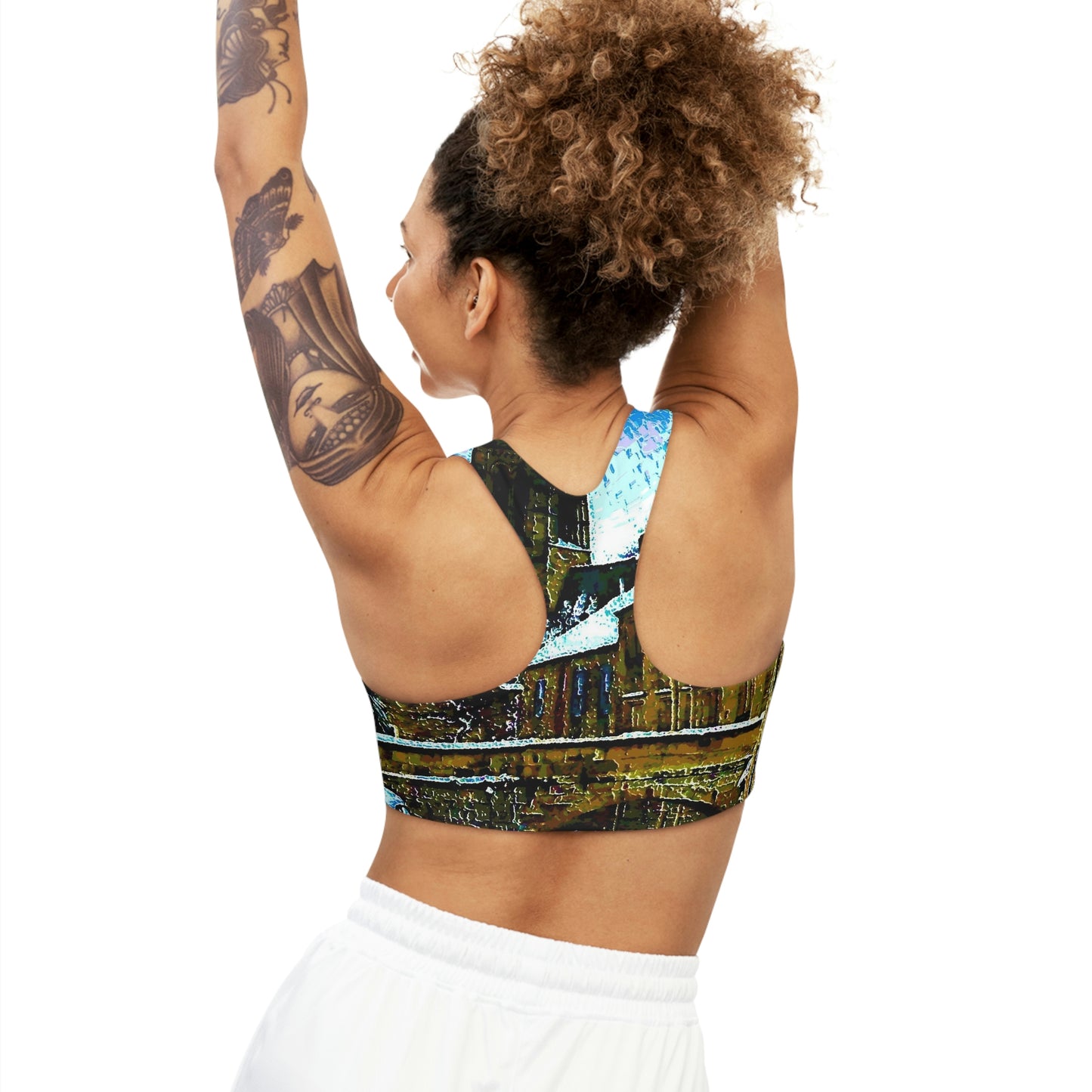 Seamless Sports Bra (AOP) ... Walikng The Streets & Alleys ... 'Strolling The Canals ... '  ... Original Works  ...