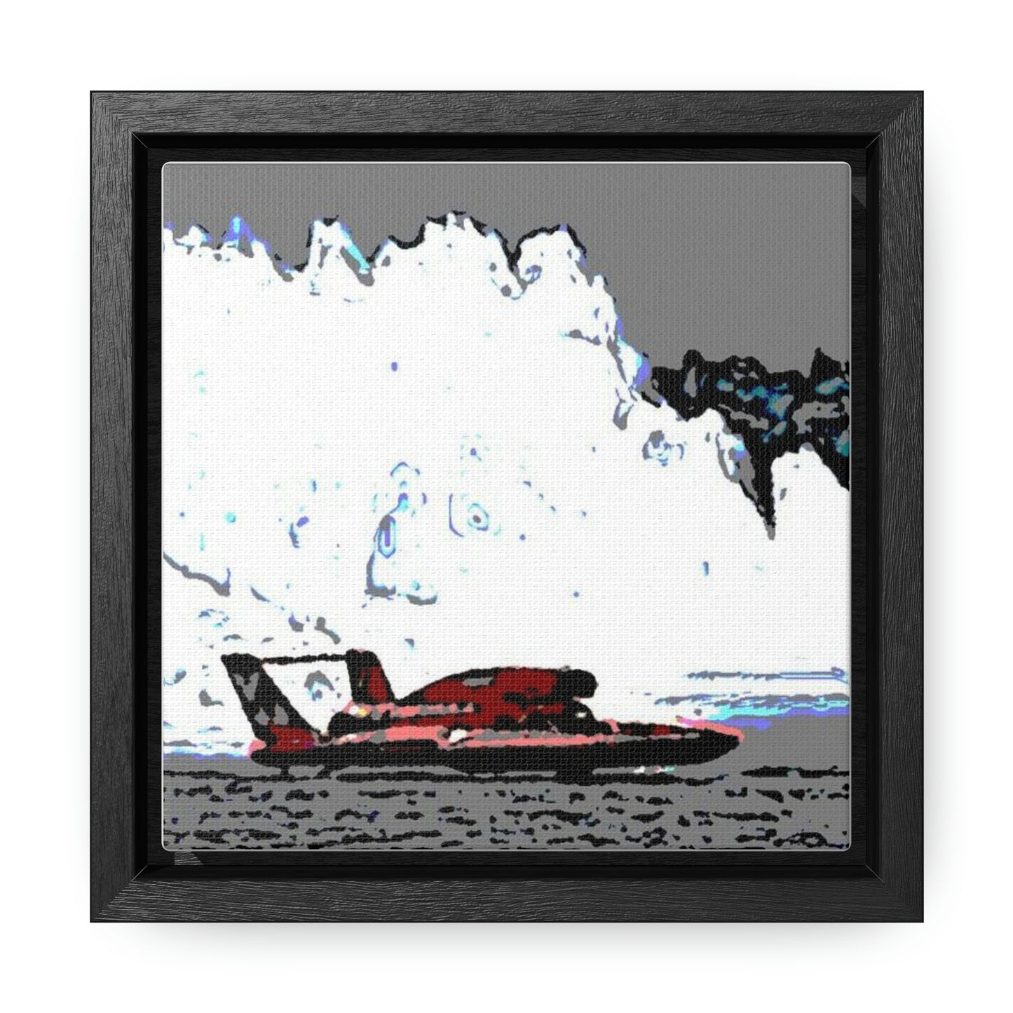 Gallery Canvas Wraps, Square Frame ...  Seattle Columbia Cup On Lake Washington ... "Dave Wilcox Heads For The Win" ... Associate Gift-Photo ... Original Works ...