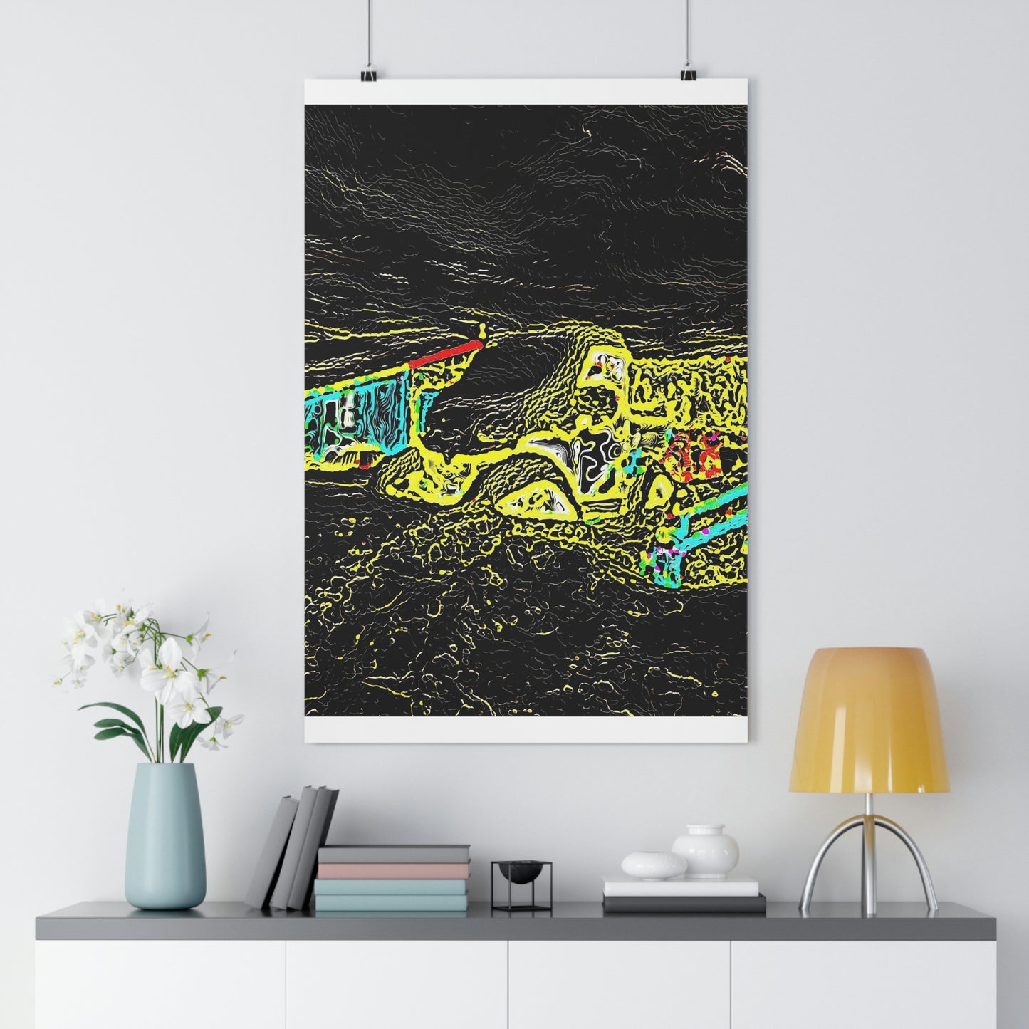 Giclée Art Print ... "Snow Vehicle In Snow Storm At-Rest" ... Circa 12Mar23 ... Central Idaho ... 18-Hours Rendering Time: Original Works ...