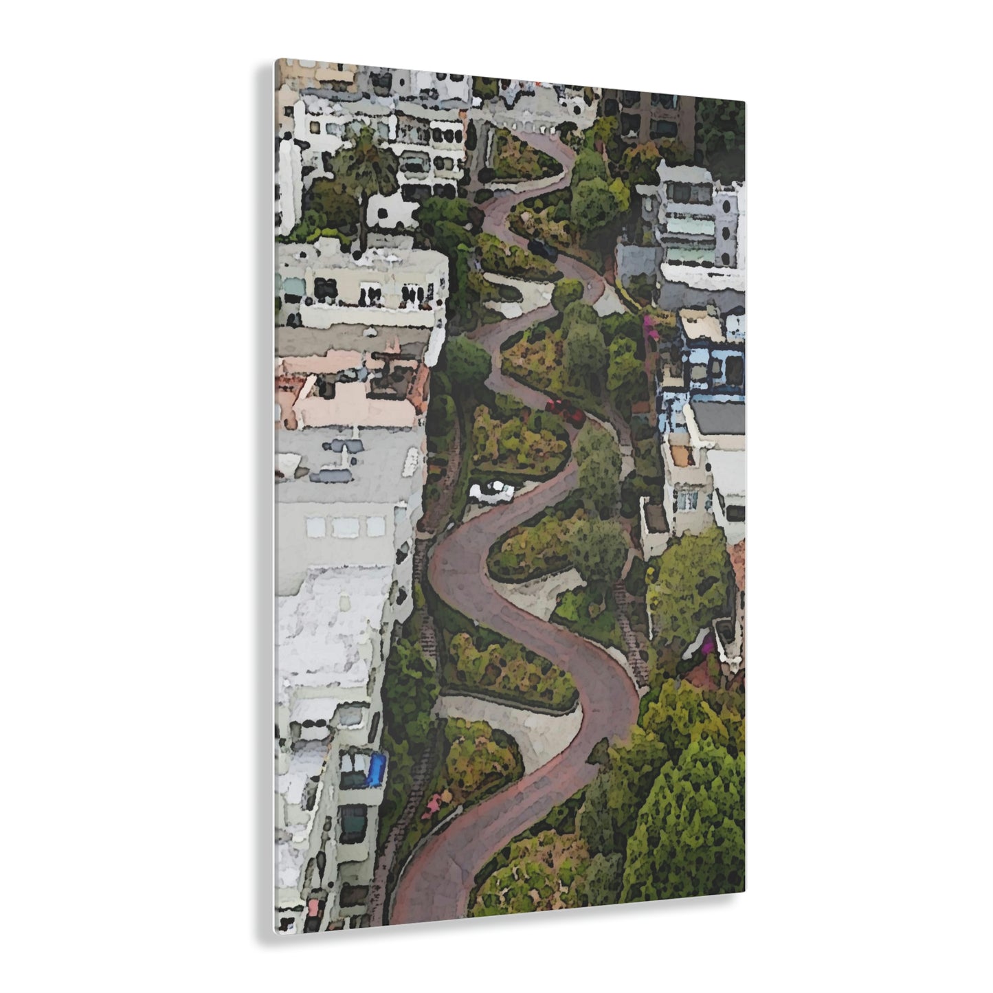 Acrylic Prints ... A Crazy Street ... 'Eight Winding Curve-Switchbacks' ... "Lombard Street, San Francisco, CA' ... Family Archives: 1970's ... Original Works ...