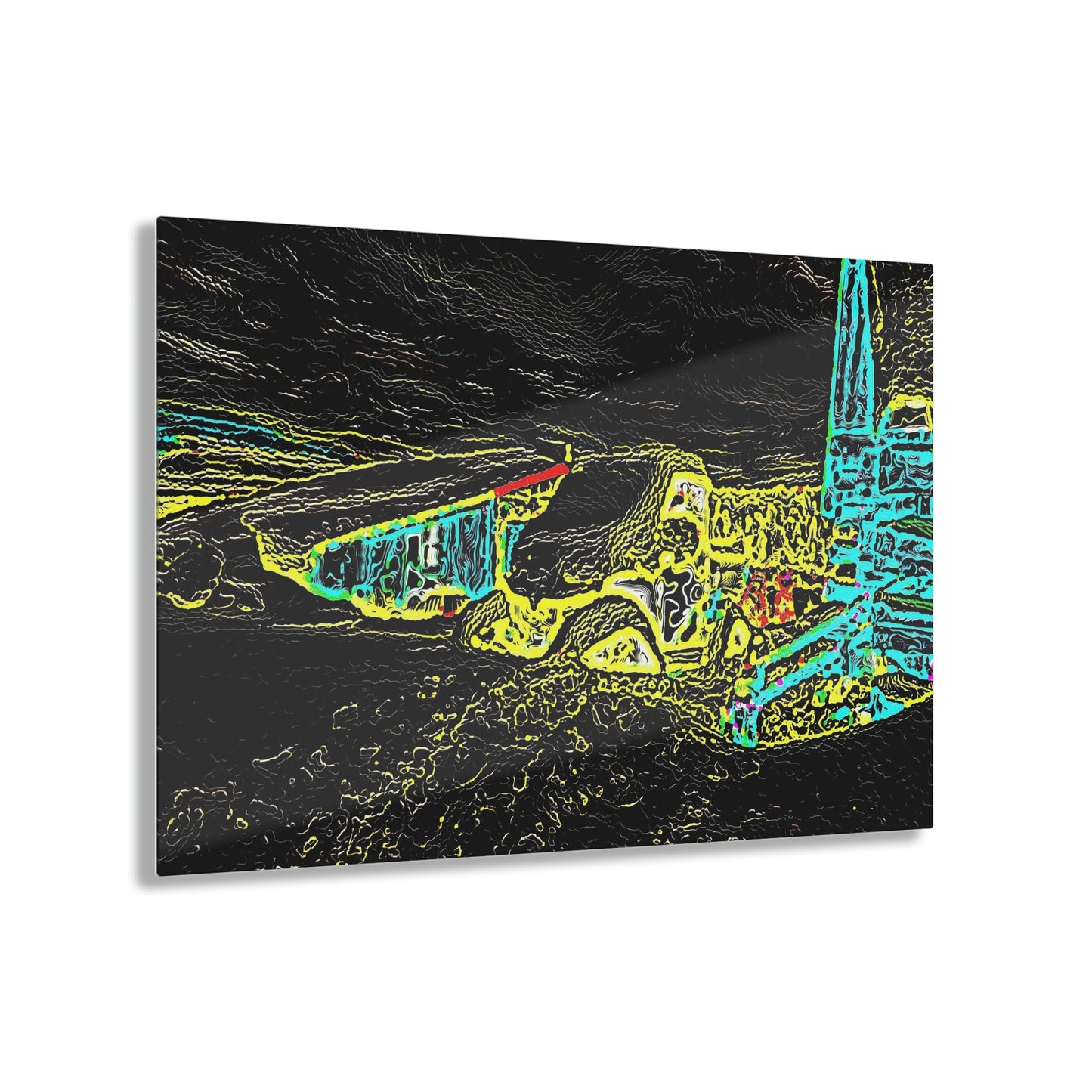 Acrylic Prints ... "Snow Vehicle In Snow Storm At-Rest" ... Circa 12Mar23 ... Central Idaho ... 18-Hours Rendering Time: Original Works ...