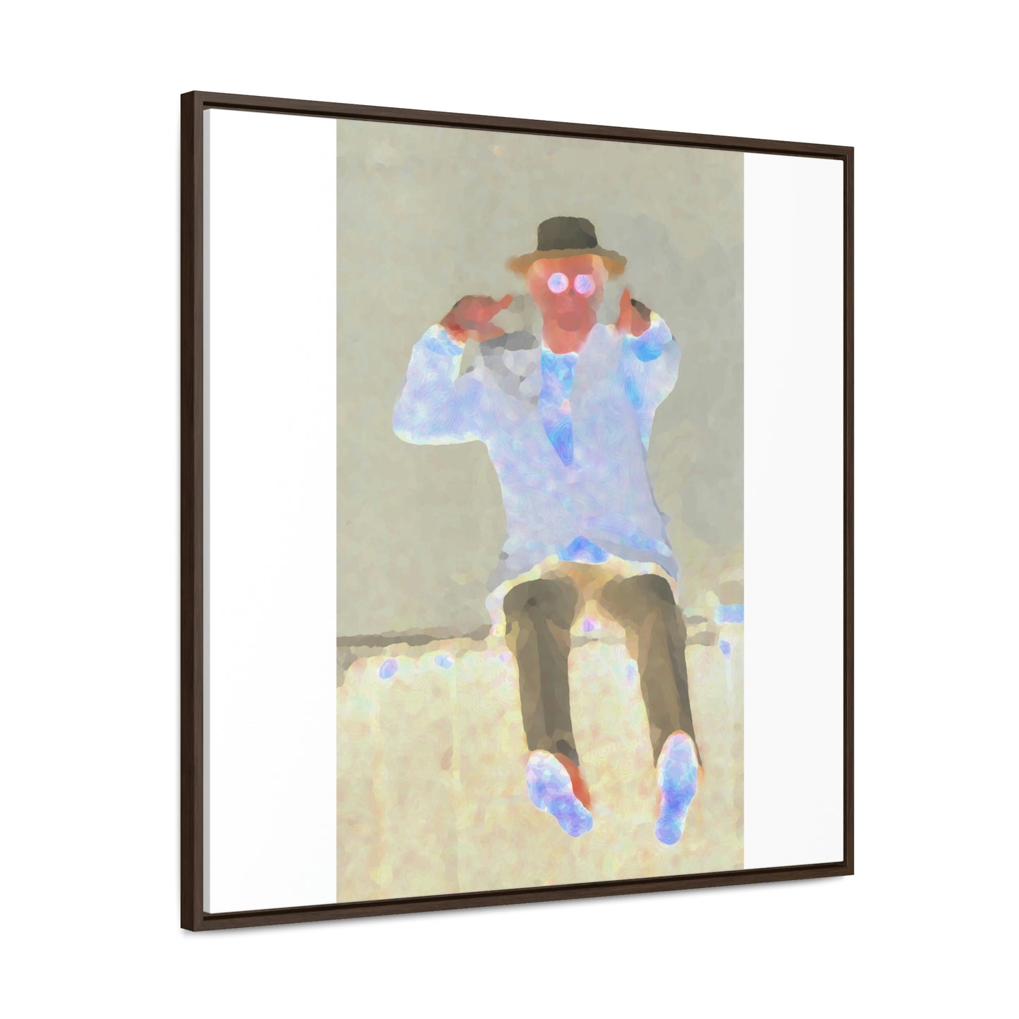Gallery Canvas Wraps, Square Frame ... "Here's To You Friends & Associates" ... Geting-Er-Done ... Idaho / Washington Border (Lewiston, ID - Clarkston, WA) ... Original Works: Rendering Time: 8 Hours ...