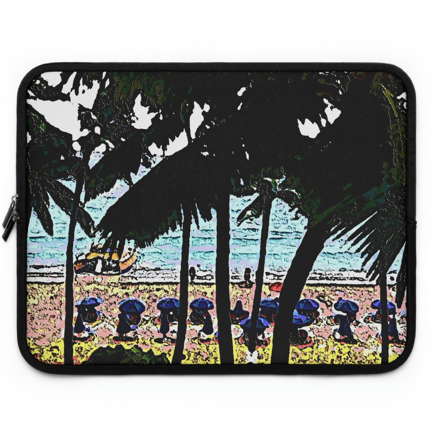 Laptop Sleeve ... "A Beautiful Beach Amongst The Palms" ... The Outrigger Waikiki, Honolulu, Oahu ... Original Works ...