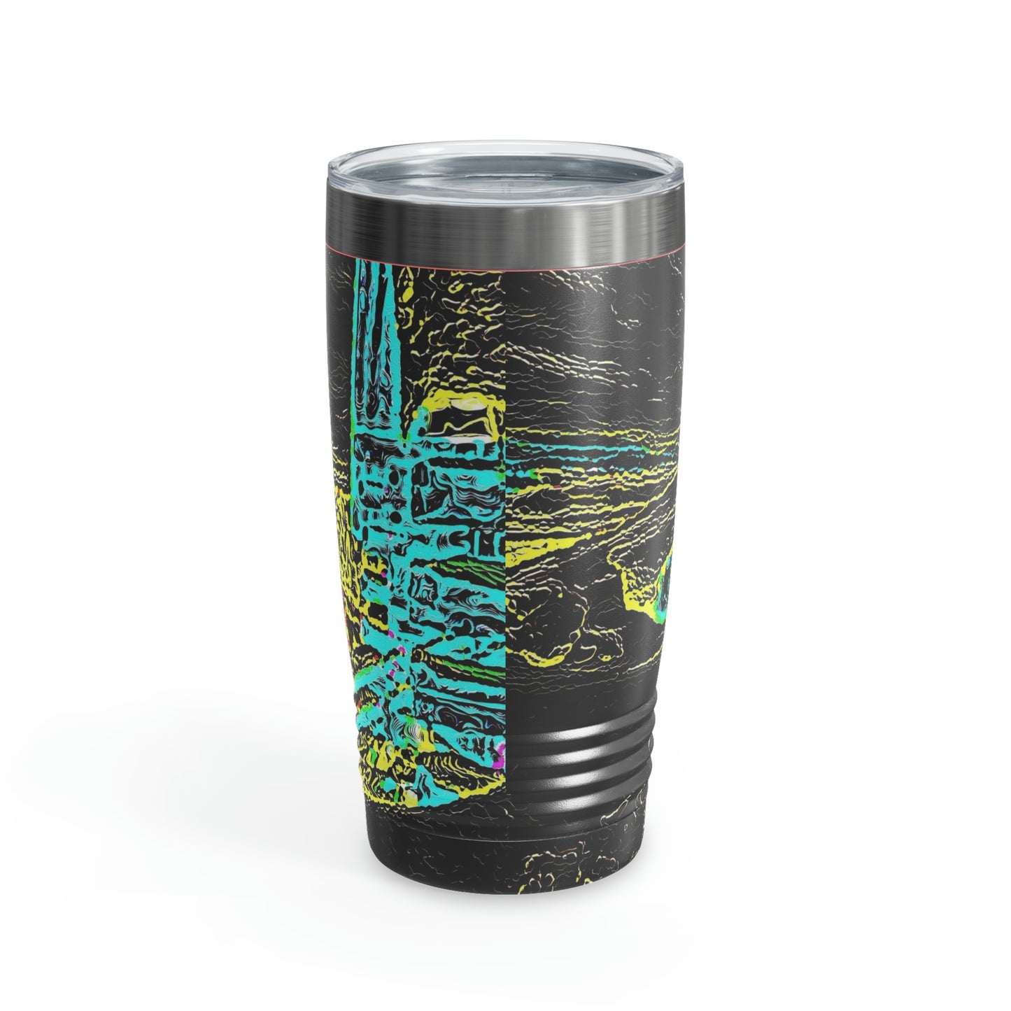 Ringneck Tumbler, 20oz ... "Snow Vehicle In Snow Storm At-Rest" ... Circa 12Mar23 ... Central Idaho ... 18-Hours Rendering Time: Original Works ...
