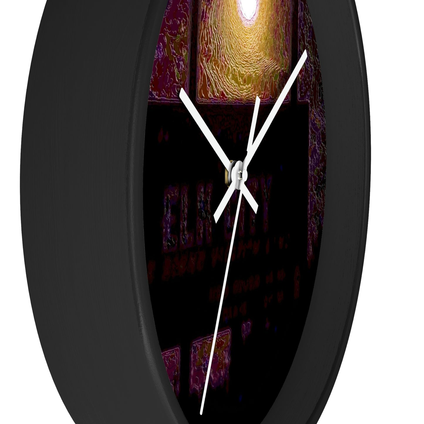 Wall clock ... Car Approaches From The Stern ... Moon Ascendary From The Bow ... "Two Friendly Travellers On A Cold Night Near Elk City" ... C