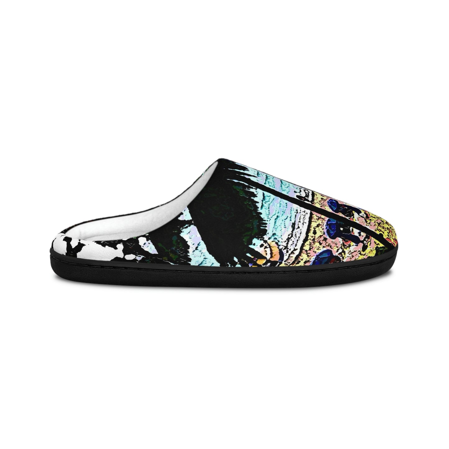 Men's Indoor Slippers ...  "A Beautiful Beach Amongst The Palms" ... The Outrigger Waikiki, Honolulu, Oahu ... Original Works ...