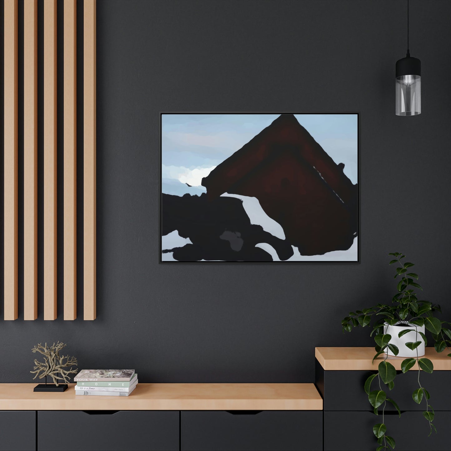 Gallery Canvas Wraps, Horizontal Frame ... After An Intense Snow Storm ... 'Digging Out' ... A Vehicle & Cabin "In The Mountains" ... March 2023 ... Original Works ...