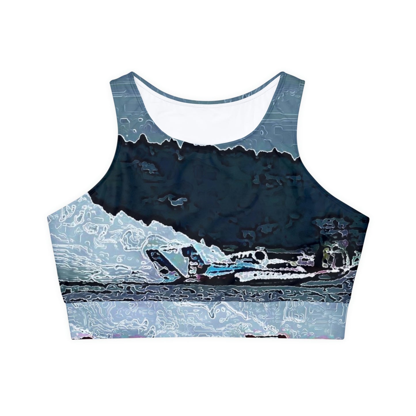 Fully Lined, Padded Sports Bra ...  Seattle Columbia Cup On Lake Washington ... "Dave Wilcox Heads For The Win" ... Associate Gift-Photo ... Original Works ...