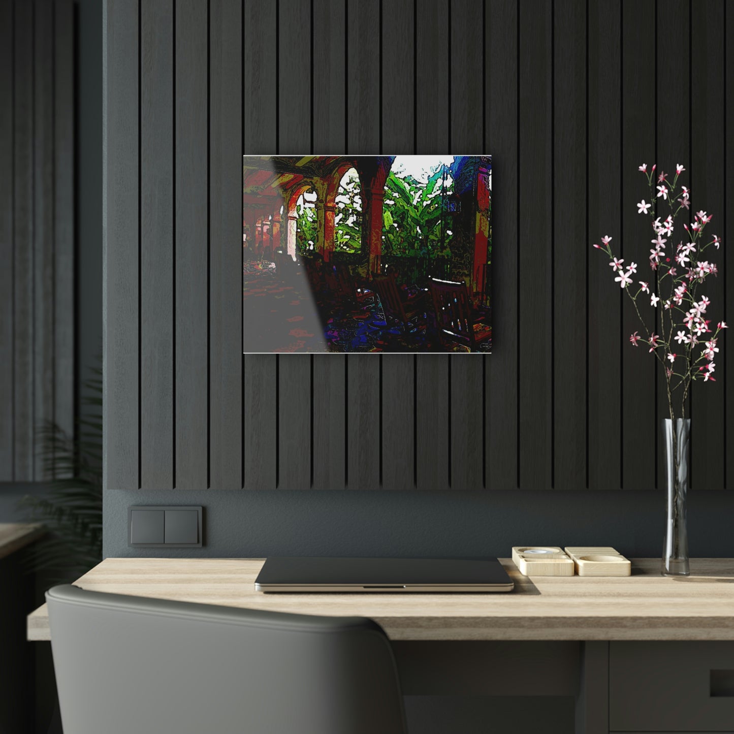 Acrylic Prints ...  Lanai & Rocking Chairs At: 'The Pink Palace' ... The Royal Hawai'ian ... Honolulu, HI ... '27Oct2014' ... Original Works ...