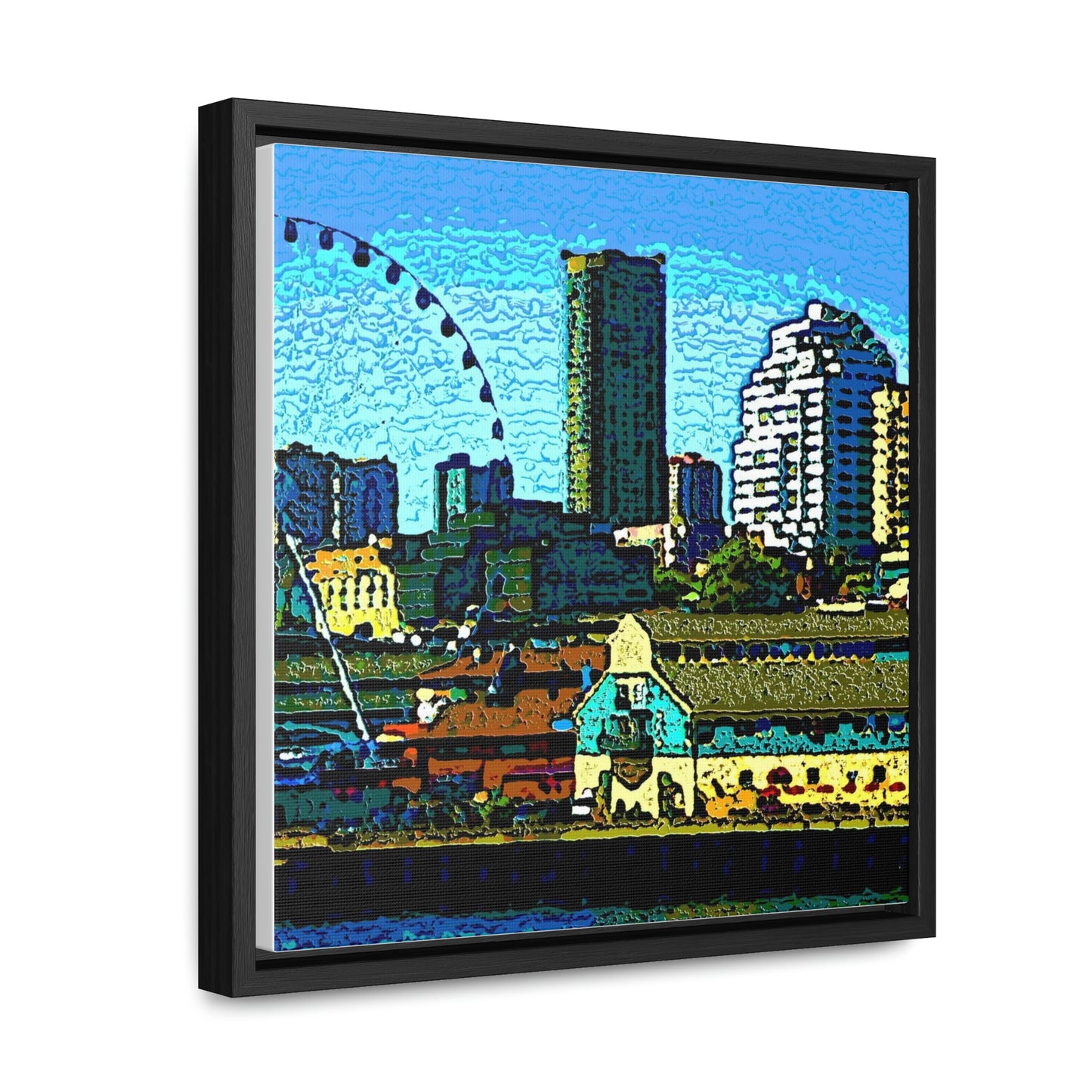Gallery Canvas Wraps, Square Frame ... That Classic Wheel ... 'Seattle's Wheel' ... & An Old Classic Waterside Vendors ...  'Family Archives' ... Original Works ...
