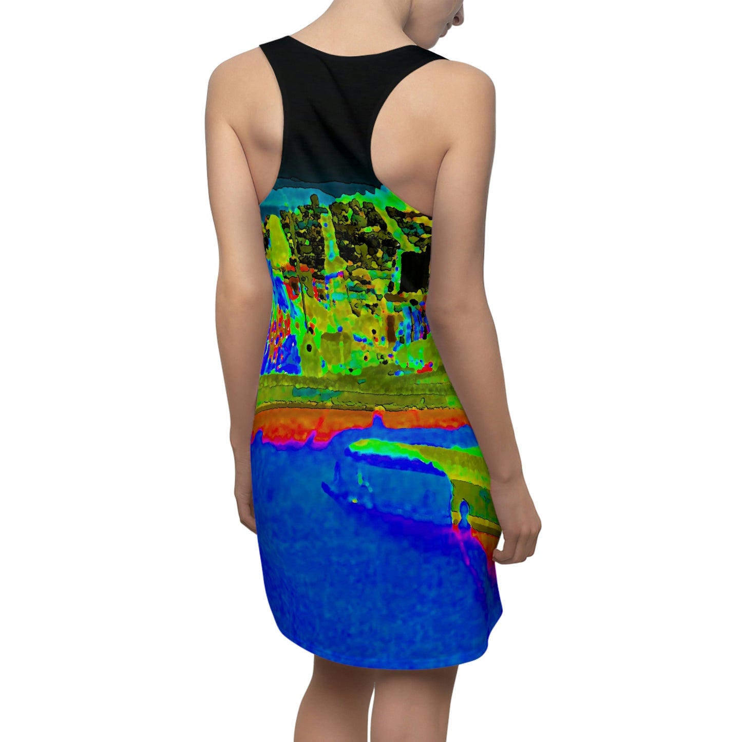 Women's Cut & Sew Racerback Dress ... "Lombard Street San Francisco, CA, USA" ... Family Archives 1970's ... Original Works ...