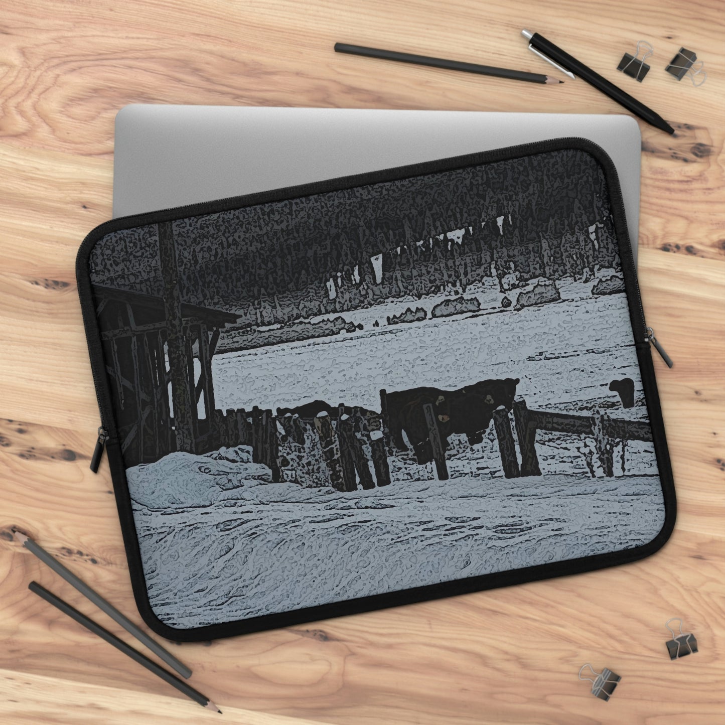 Laptop Sleeve ... A Quiet Morning ... "Along The Red River & Nature Preserve Plateau" ... Jan23 ... Original Works ...