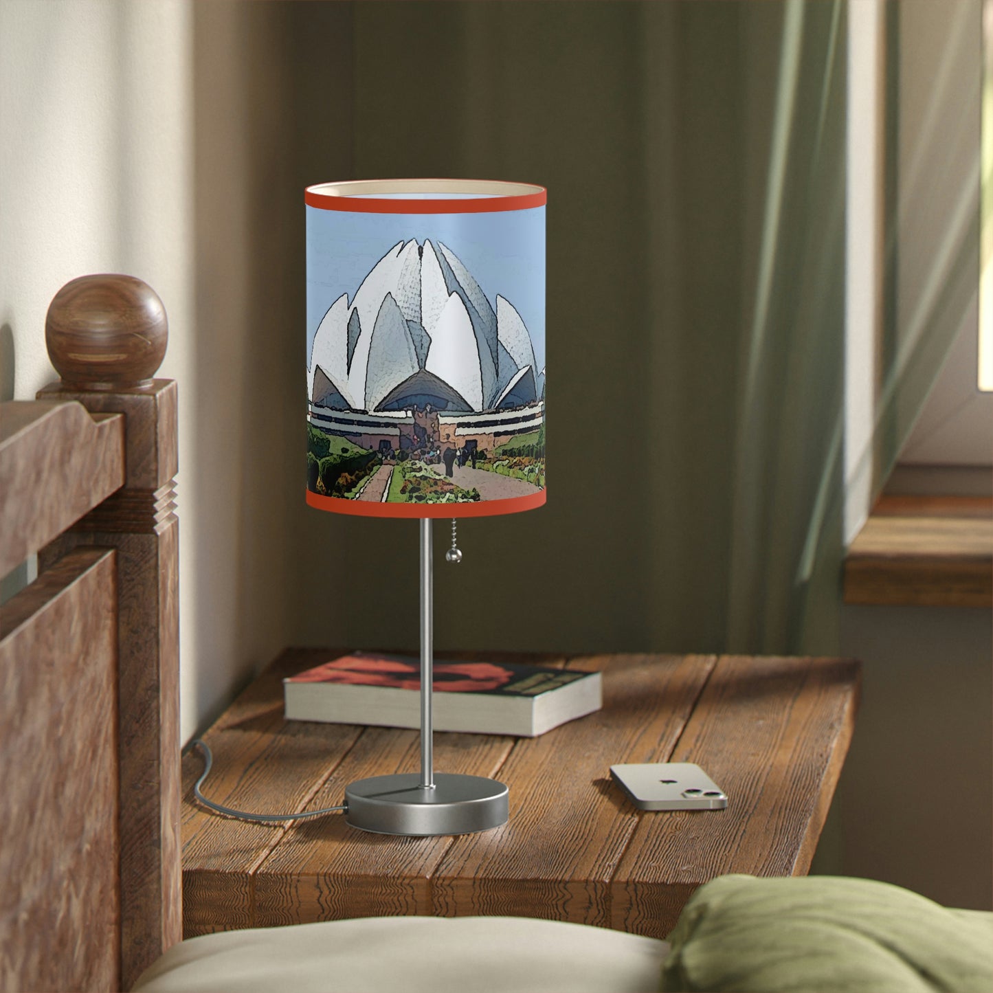 Lamp on a Stand, US|CA plug ... 'Bahai'i House-Of-Worship' ... "Lotus Temple: Delhi, India, 2008" ... Original Works ...