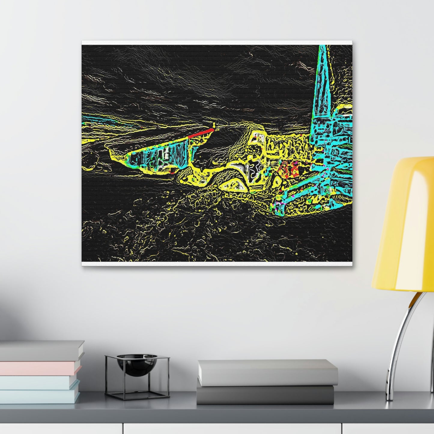 Polyester Canvas ... "Snow Vehicle In Snow Storm At-Rest" ... Circa 12Mar23 ... Central Idaho ... 18-Hours Rendering Time: Original Works ...