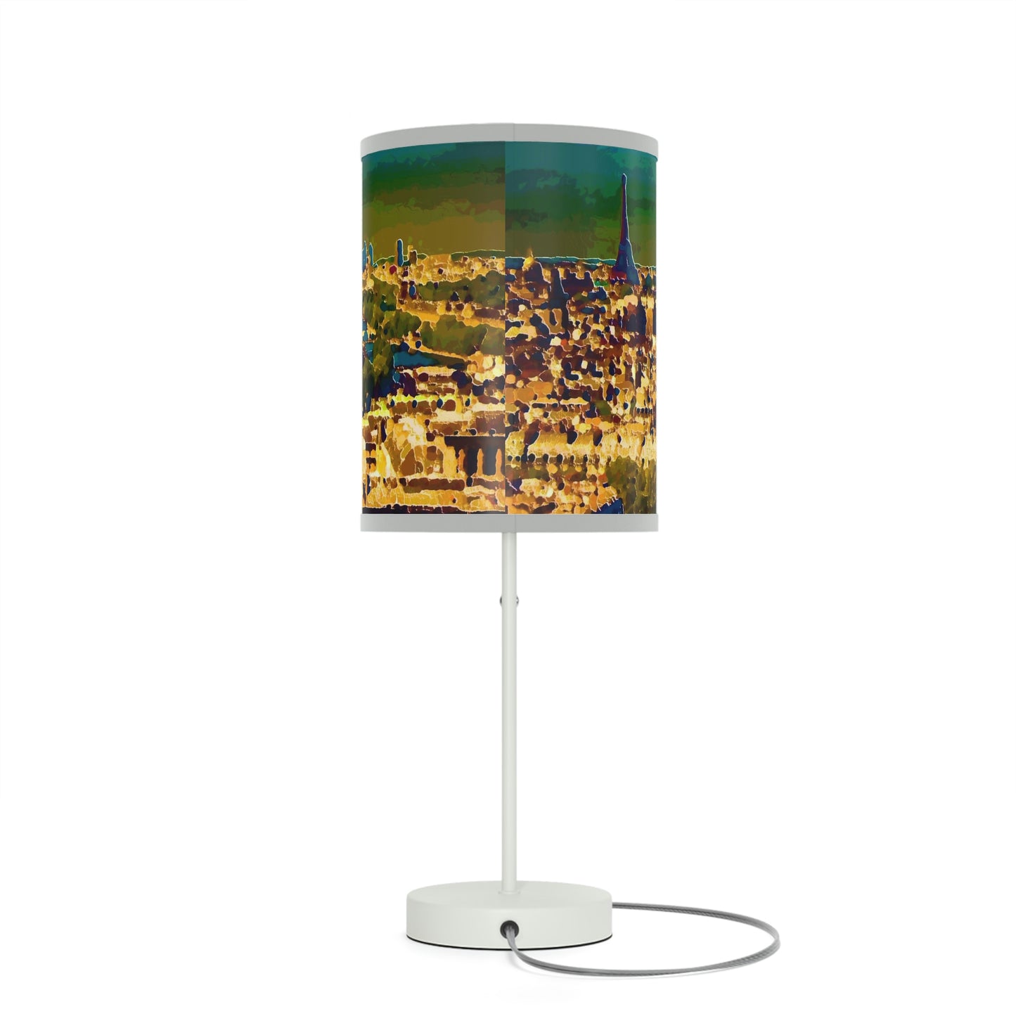 Lamp on a Stand, US|CA plug ... Au Paris ... "Along The River Seine" ... Barbara Joan Bonnel-Holt: 1972 ... Original Works ...