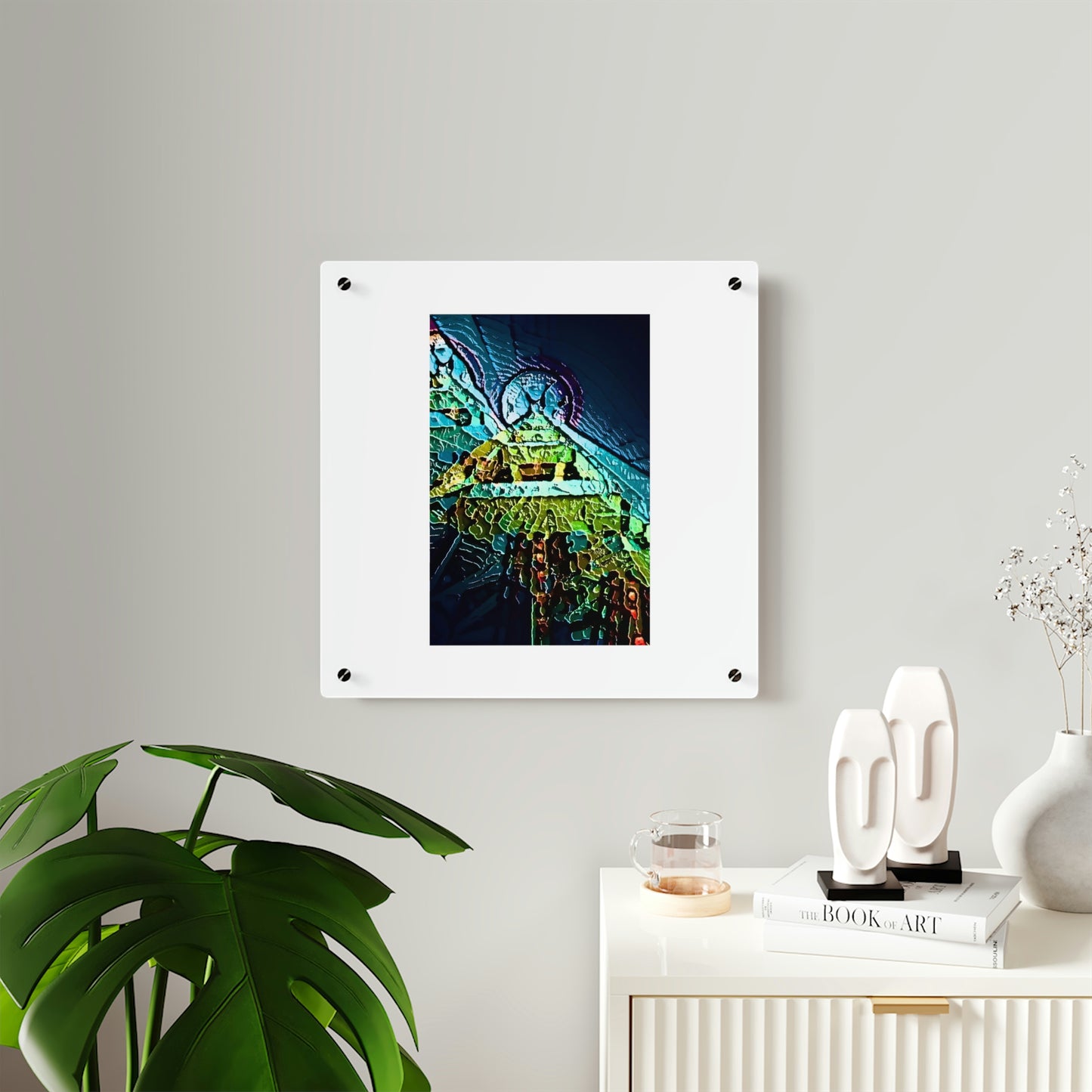 Acrylic Wall Art Panels ... "Seattle's World Fair" ... Below Space Needle 'Looking Up' ... On A Very Rainy Morning (Father's Family Photo). ... Original ...