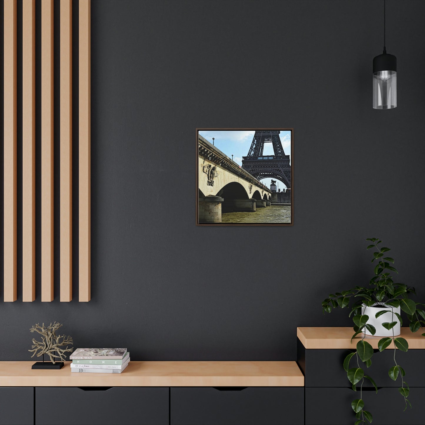 Gallery Canvas Wraps, Square Frame ...  Le Tour D'Eiffel ..."Along The Water" ... Barbara Joan Bonnell-Holt ... Le Voyage De Paris: 1972 ... Original Works ...