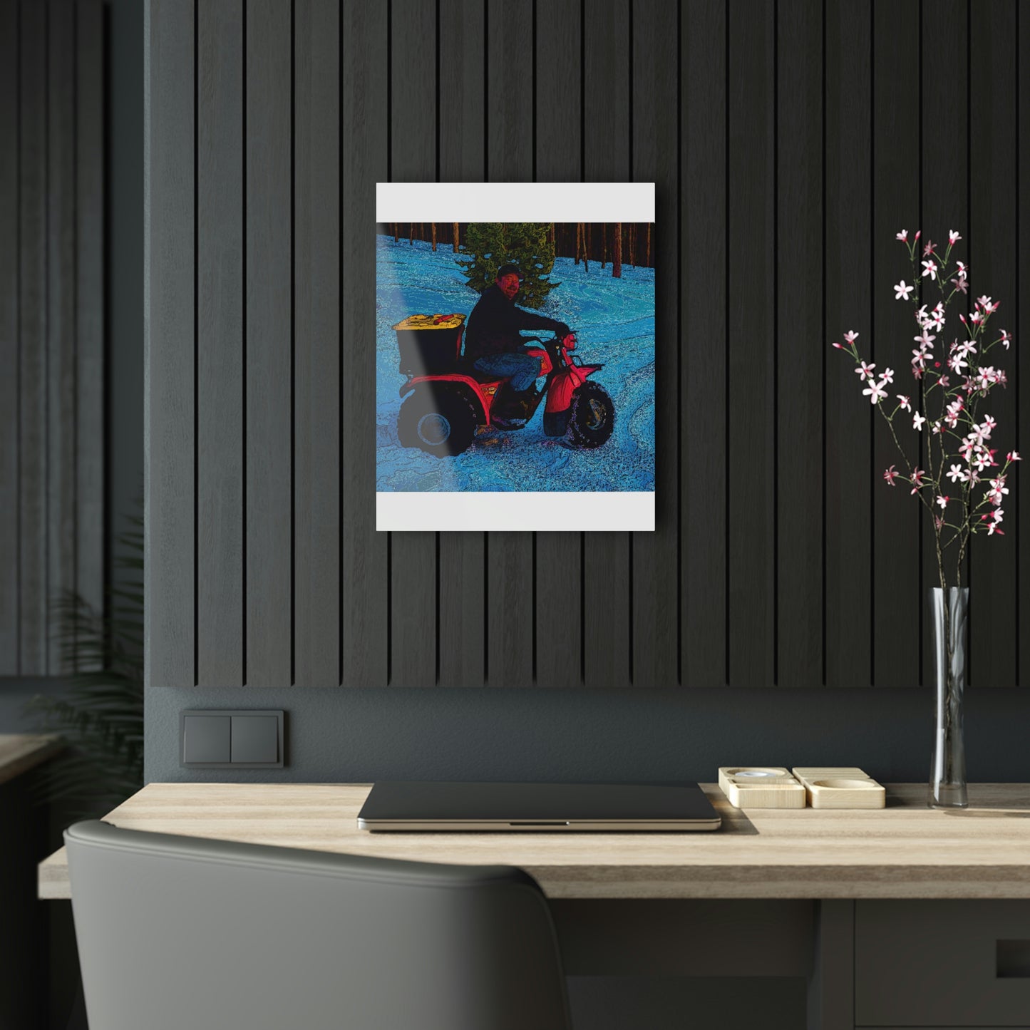 Acrylic Prints ... There's 2-Wheelin ... There's 4-Wheelin ... 'And-Of-Course' ... "There's 3-Wheelin-In-The-Snow" ...  Original Works ...