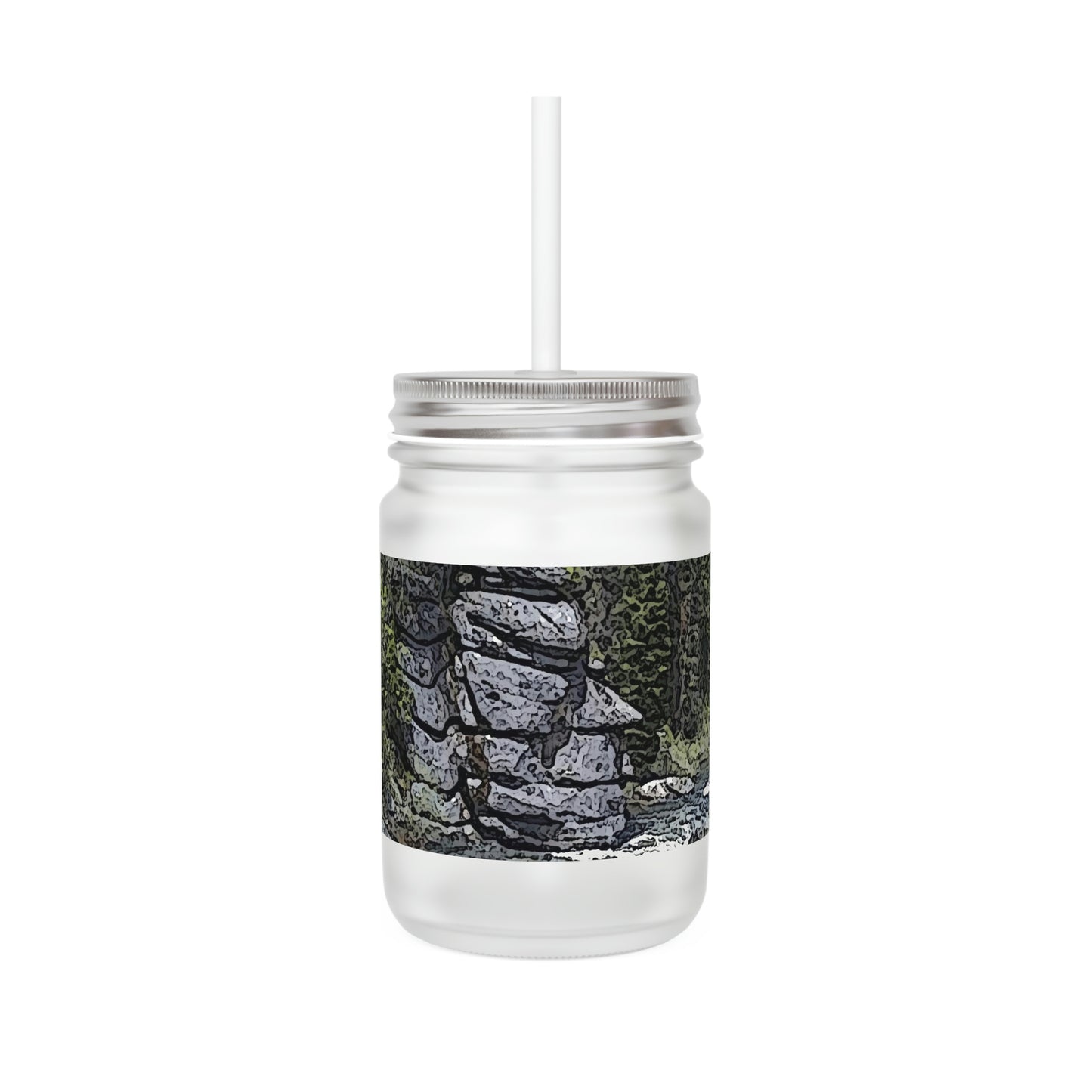 Mason Jar ..."I Am Innocent" ... Tricky-Dick Immortalized ... Nixon Rock: Along The River ... Central Idaho, Summer 2020 ... Original Works ...
