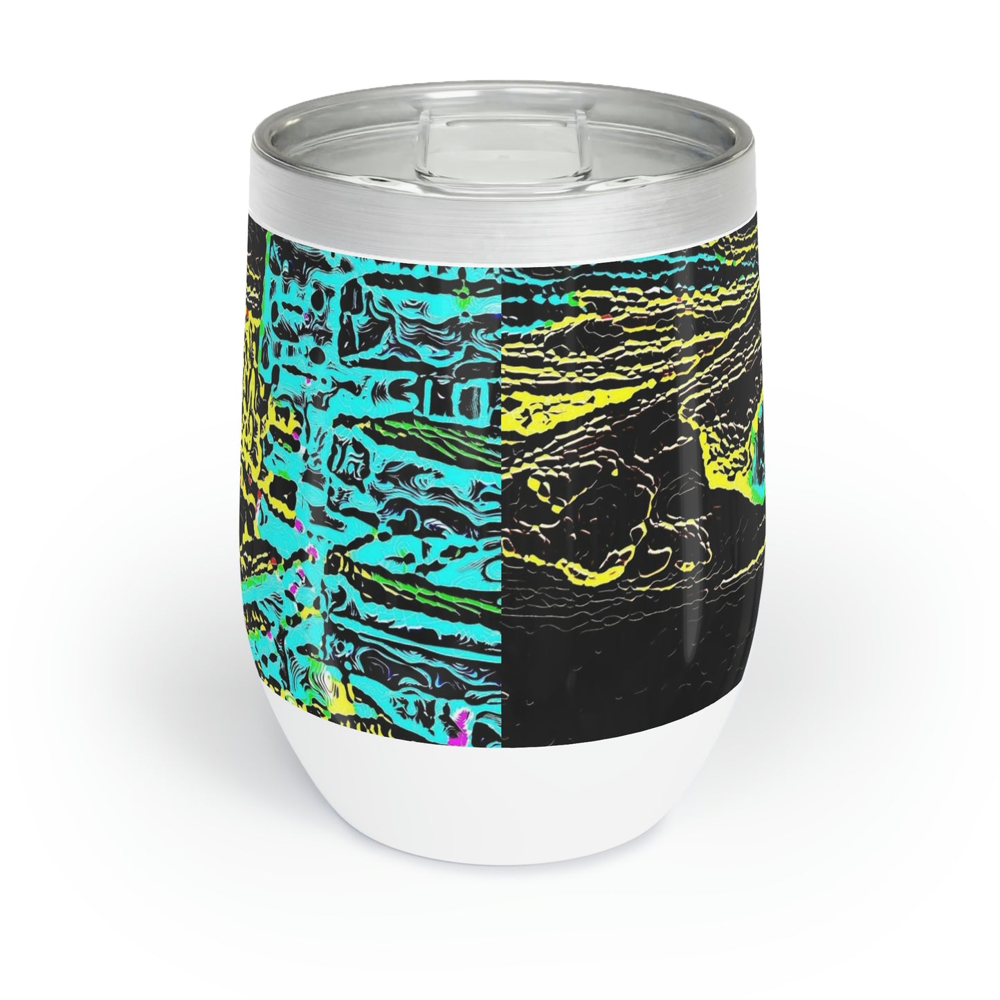 Chill Wine Tumbler ... "Snow Vehicle In Snow Storm At-Rest" ... Circa 12Mar23 ... Central Idaho ... 18-Hours Rendering Time: Original Works ...