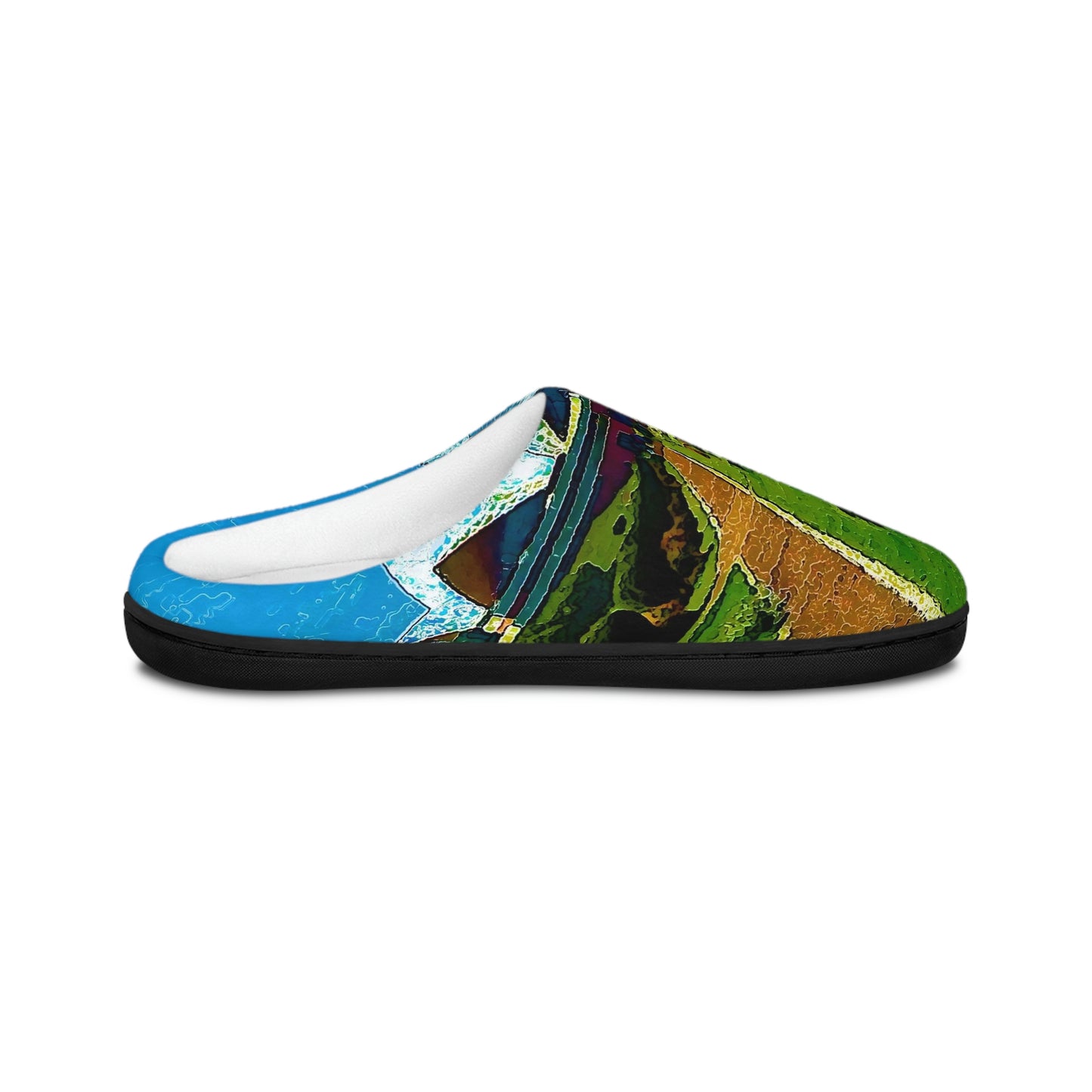 Men's Indoor Slippers ... 'Bahai'i House-Of-Worship' ... "Lotus Temple: Delhi, India, 2008" ... Original Works ...