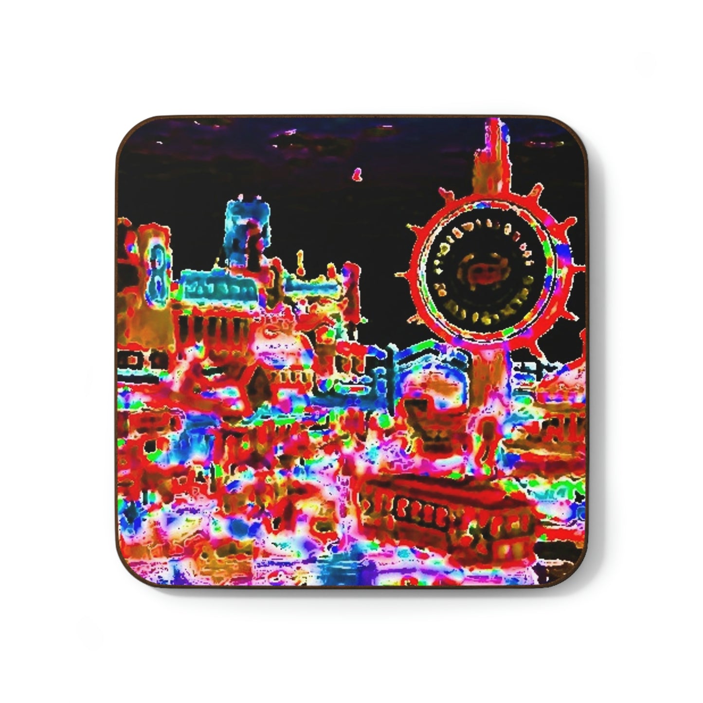 Hardboard Back Coaster ... "No.9 Fishermen's Grotto - Fishermen's Wharf, SF, California" ... Family Archives: 1970's ... Original Works ...