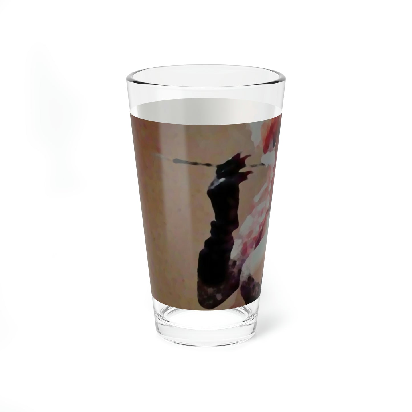 Mixing Glass, 16oz ...  A Colleague Overseas ... 'Enjoying A Fag' ... Original Works ... "April Fools 2023" ... Hot-Tranny-Smoke ...