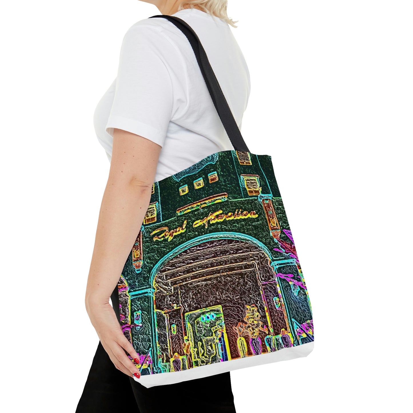 AOP Tote Bag ... "La Grande Entree" At: 'The Pink Palace' ... The Royal Hawai'ian ... Honolulu, HI ... '27Oct2014' ... Original Works ...