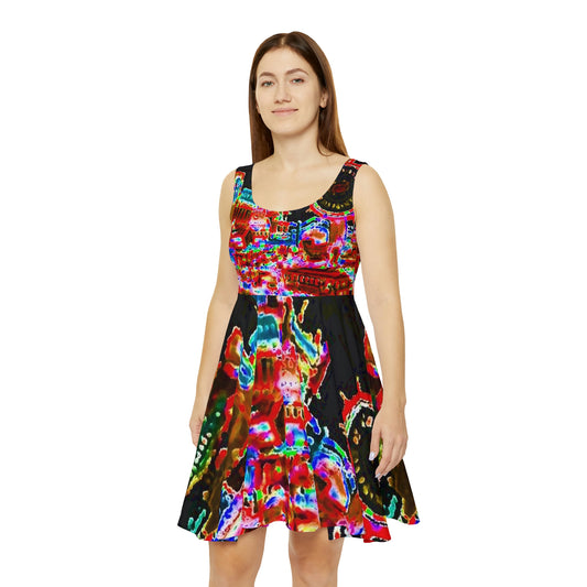 Women's Skater Dress ... "No.9 Fishermen's Grotto - Fishermen's Wharf, SF, California" ... Family Archives: 1970's ... Original Works ...