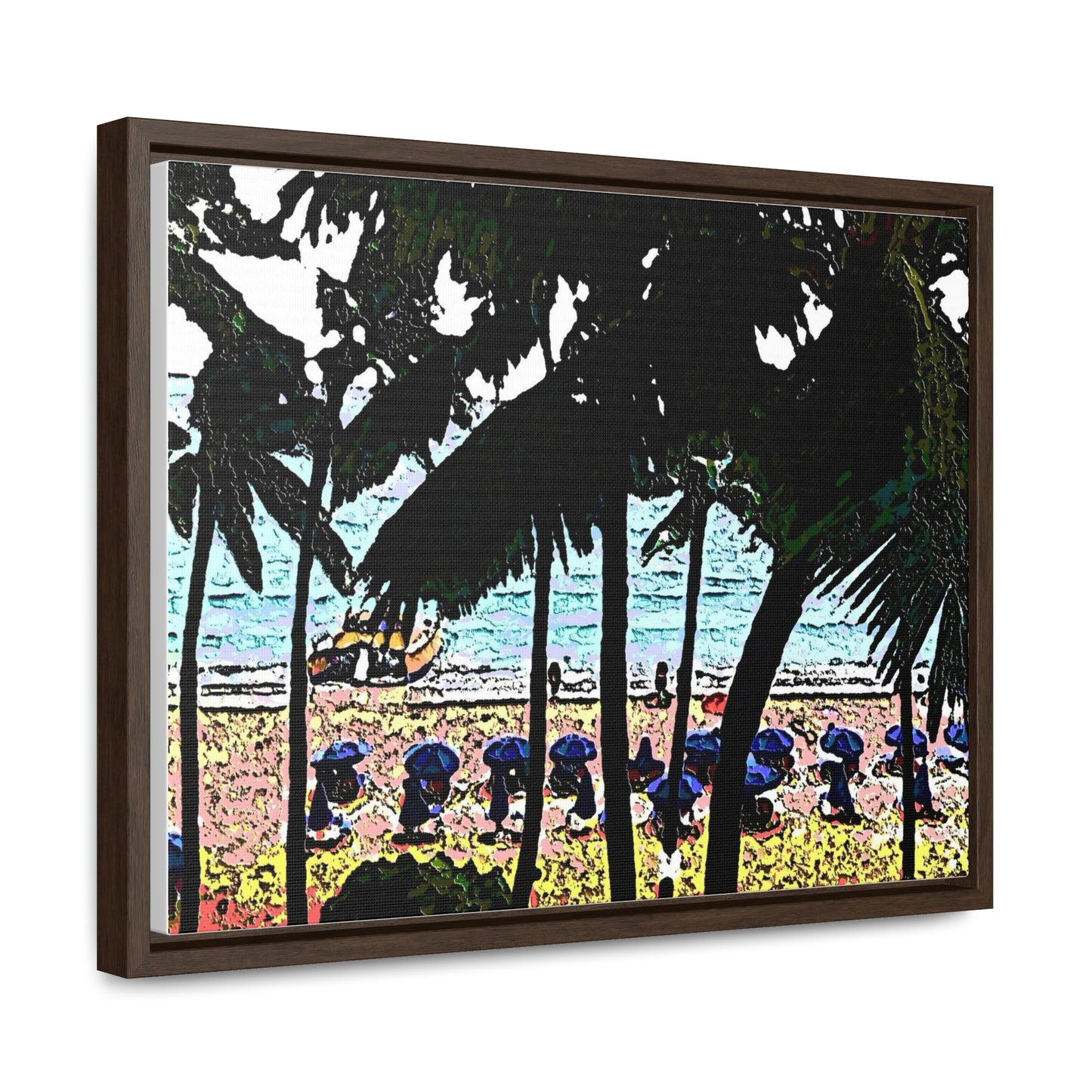 Gallery Canvas Wraps, Horizontal Frame ... "A Beautiful Beach Amongst The Palms" ... The Outrigger Waikiki, Honolulu, Oahu ... Original Works ...