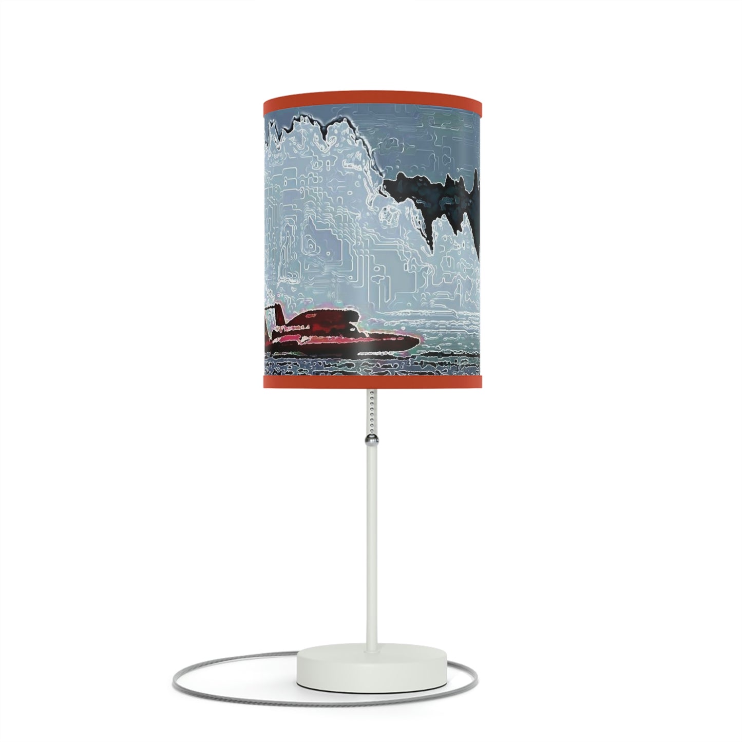 Lamp on a Stand, US|CA plug ... Seattle Columbia Cup On Lake Washington ... "Dave Wilcox Heads For The Win" ... Associate Gift-Photo ... Original Works ...