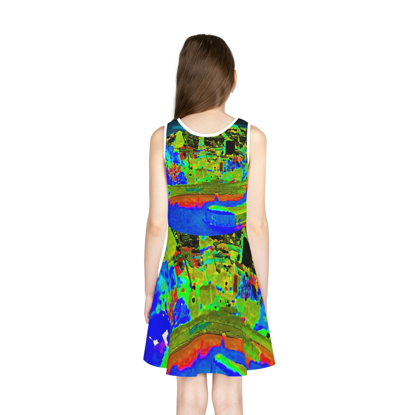 Girls' Sleeveless Sundress (AOP) ..."Lombard Street San Francisco, CA, USA" ... Family Archives 1970's ... Original Works ...