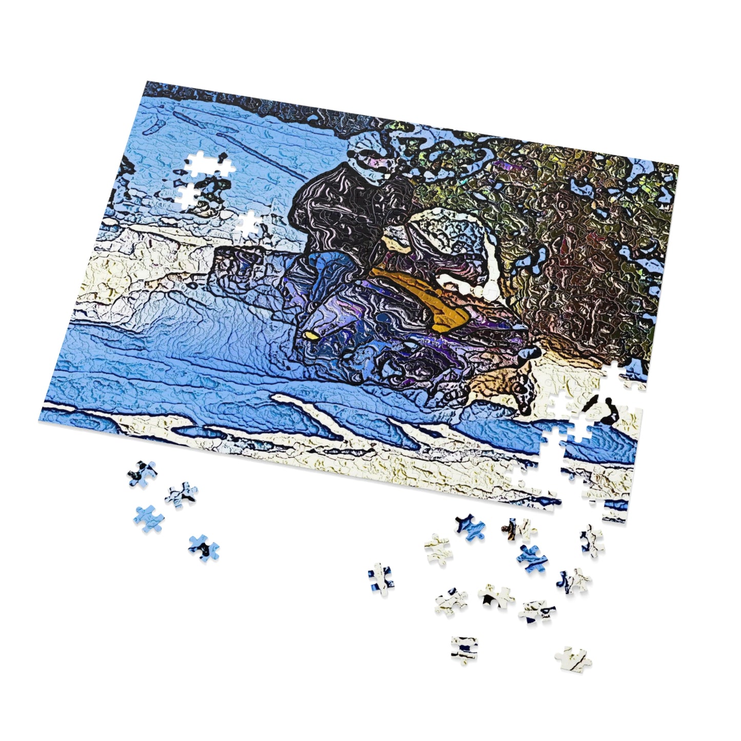 Jigsaw Puzzle (30, 110, 252, 500,1000-Piece) ... Blasting Through-The-Powder ... 'Central Idaho Mounains ... ' 2Dec22 ...
