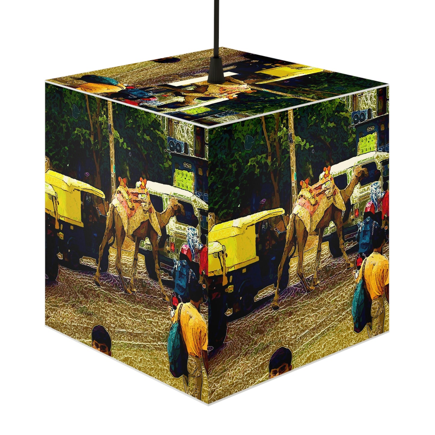Light Cube Lamp ... "Truckin'-Up-To-Buffalo ... 'Oops - Wrong Country' ... Truckin'-Up-To-New Delll -'E' ... " ... (Delhi, India) ... 5July2007. Original Works ...